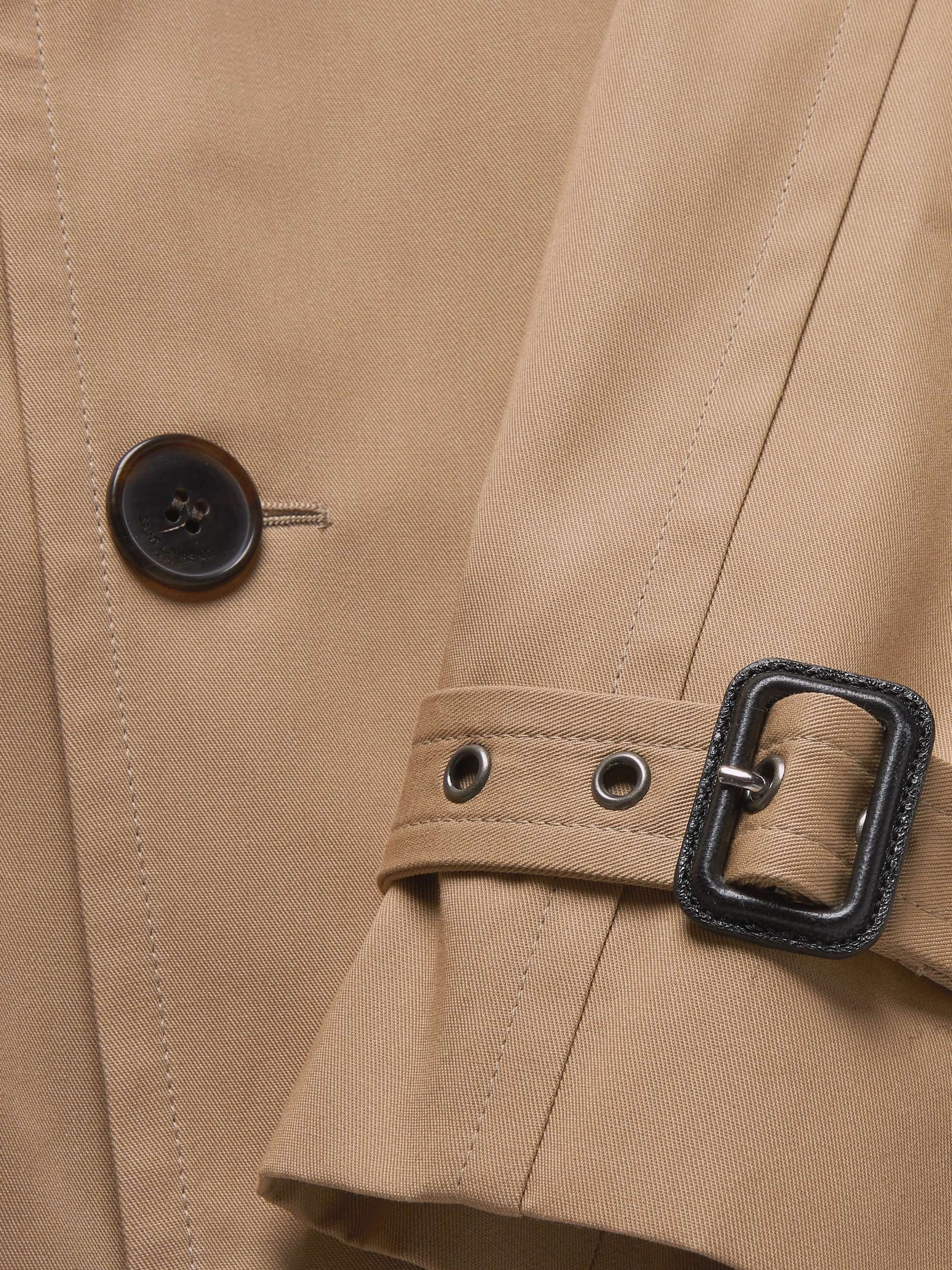 SAINT LAURENT Slim-Fit Belted Gabardine Trench Coat