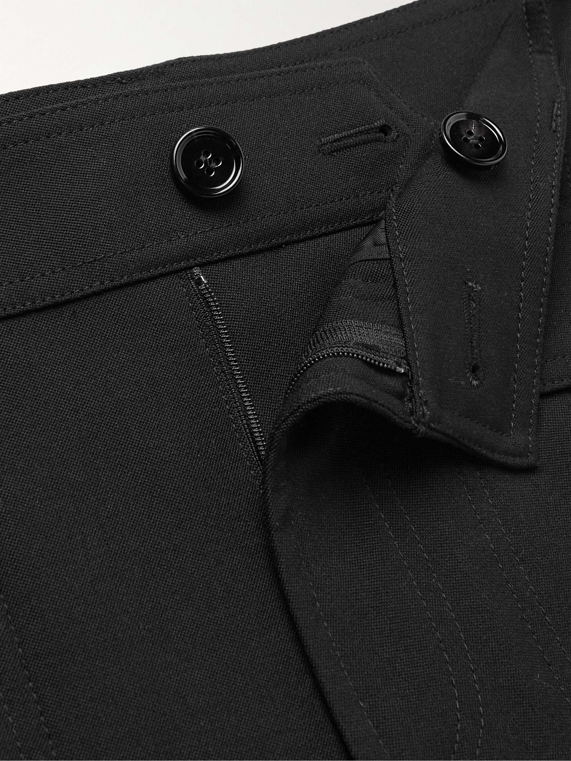 BURBERRY Straight-Leg Wool Grain de Poudre Cargo Shorts