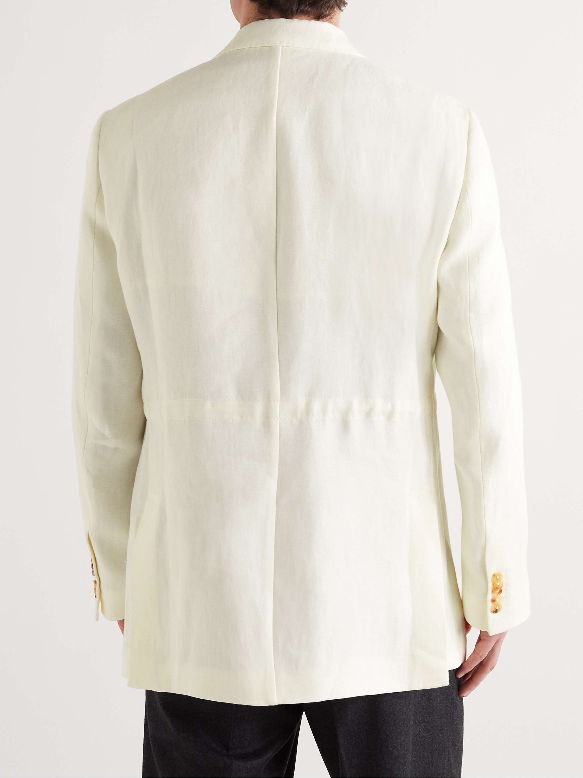 UMIT BENAN Double-Breasted Linen Blazer