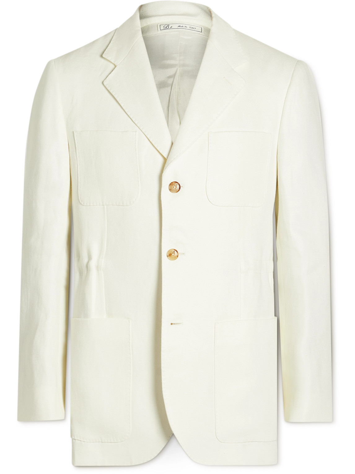 Double-Breasted Linen Blazer