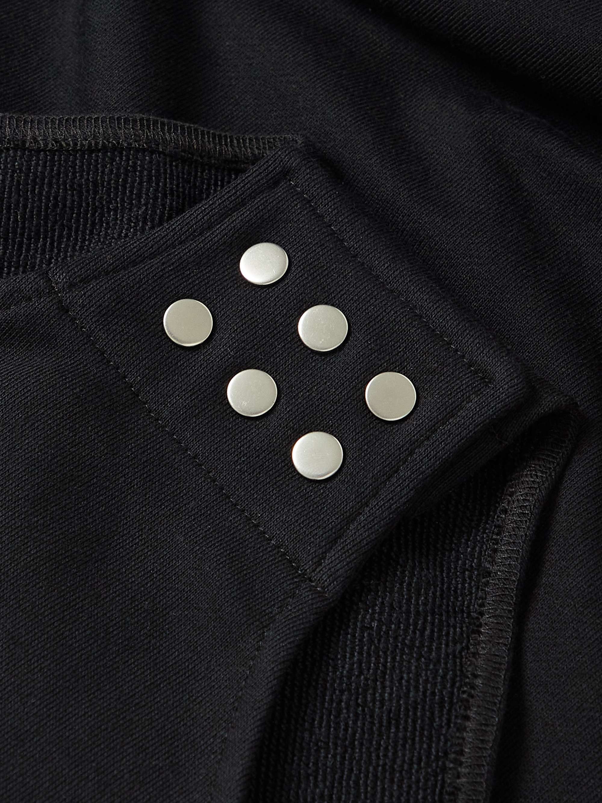 RICK OWENS + Champion Logo-Embroidered Organic Cotton-Jersey Hoodie