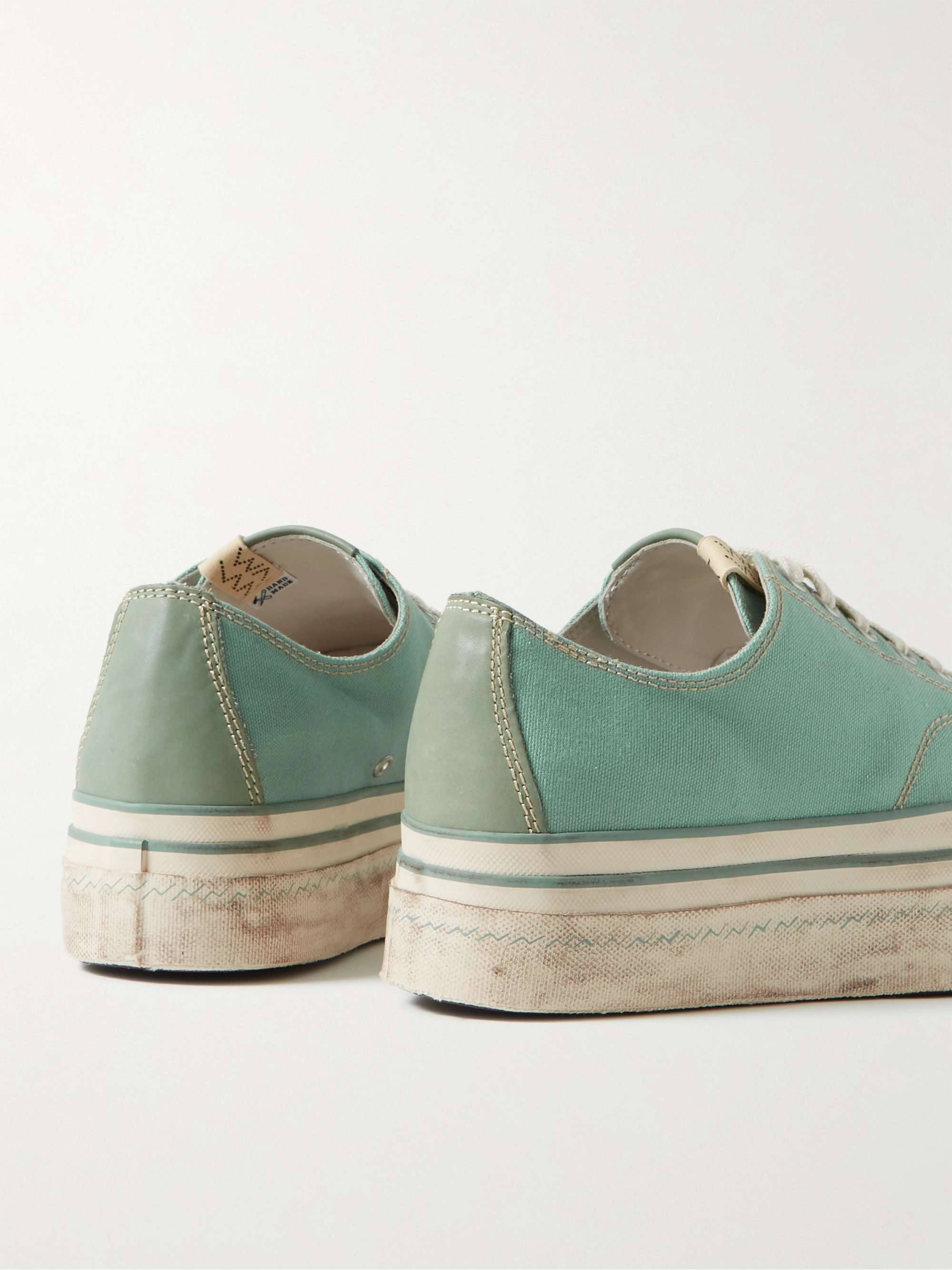 VISVIM Skagway Distressed Canvas Sneakers