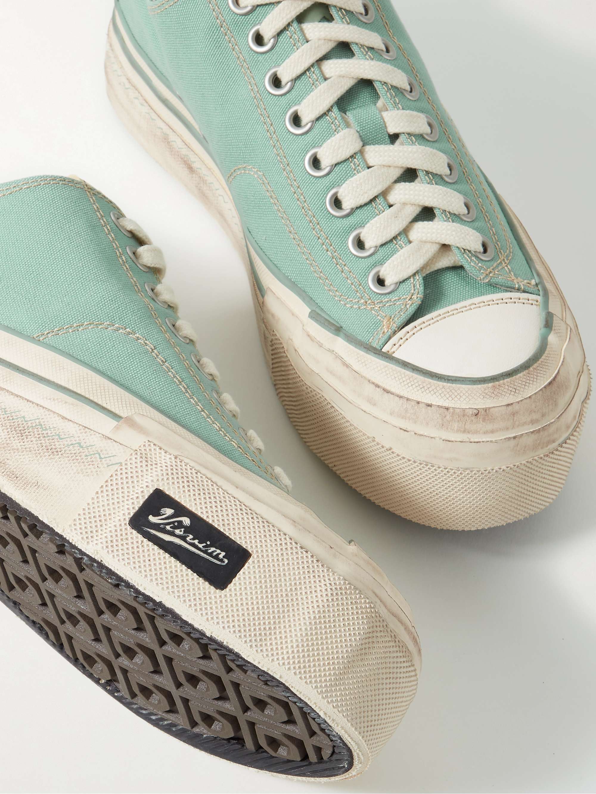 VISVIM Skagway Distressed Canvas Sneakers