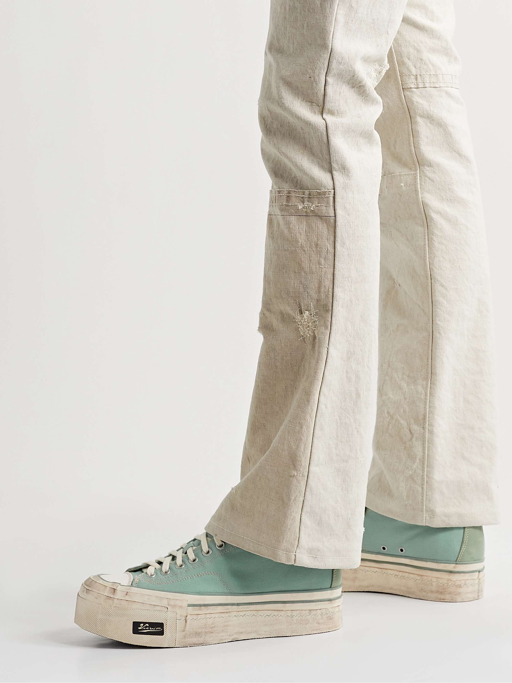 VISVIM Skagway Distressed Canvas Sneakers