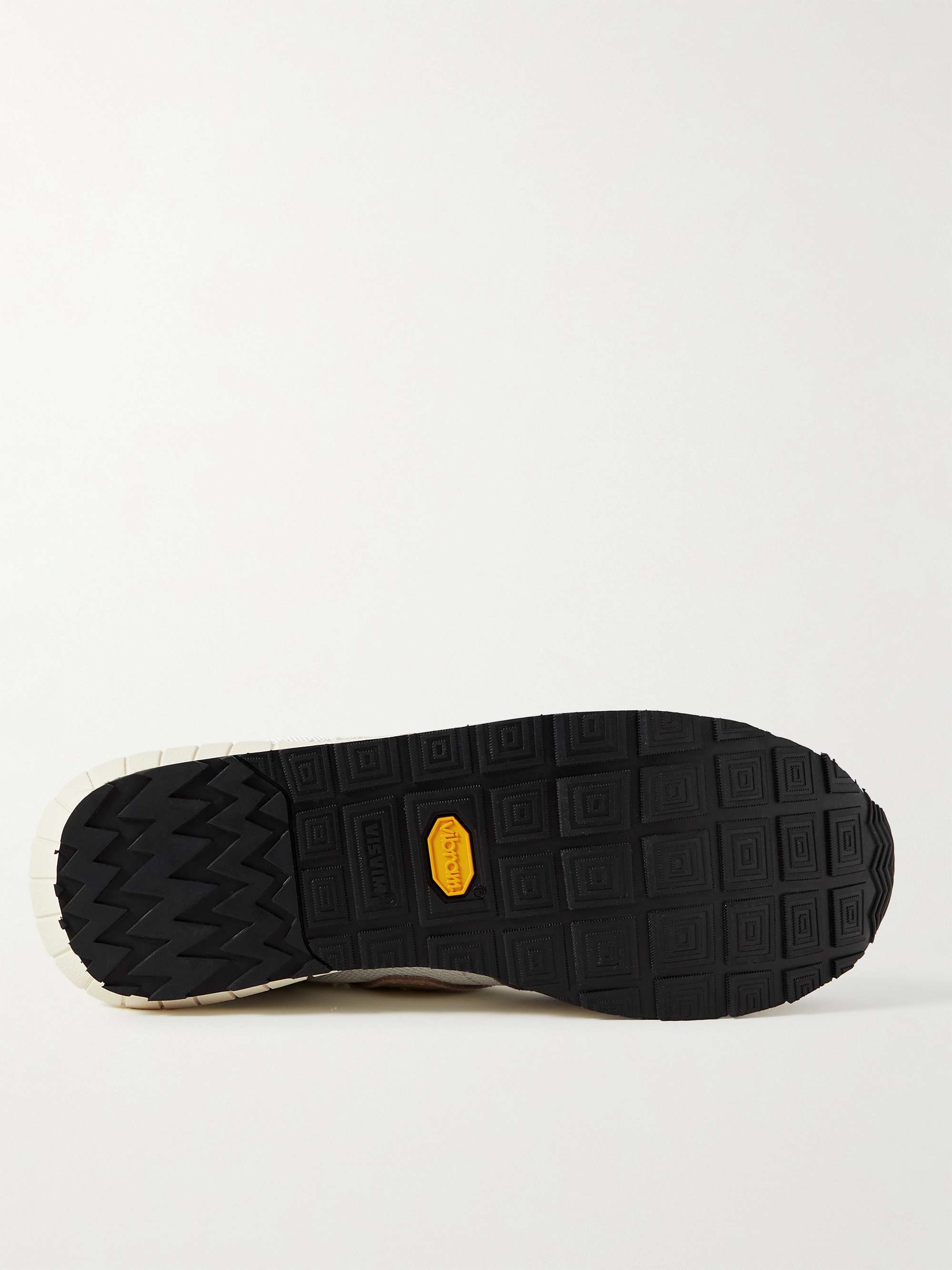 VISVIM Dunand Suede and Leather-Trimmed Mesh Sneakers