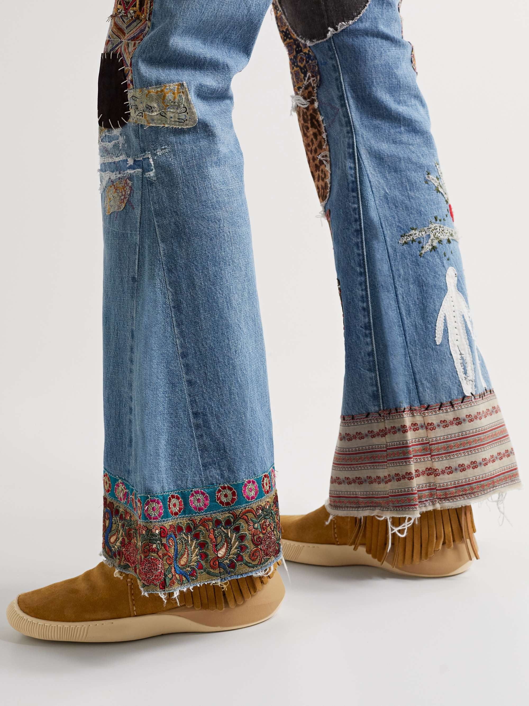 VISVIM Kuiva Shaman-Folk Fringed Suede Sneakers