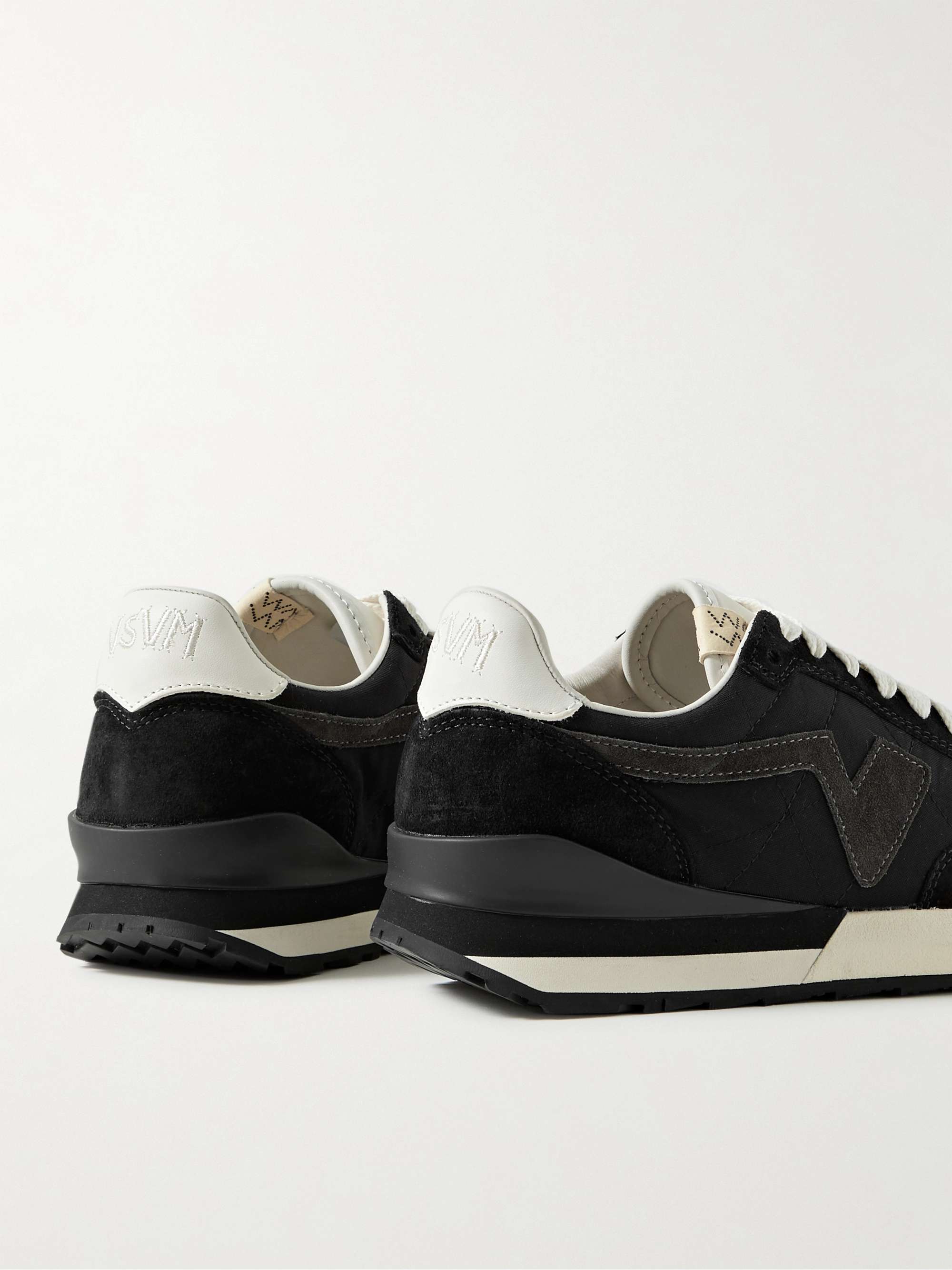 VISVIM FKT Runner Suede and Leather-Trimmed Nylon-Blend Sneakers