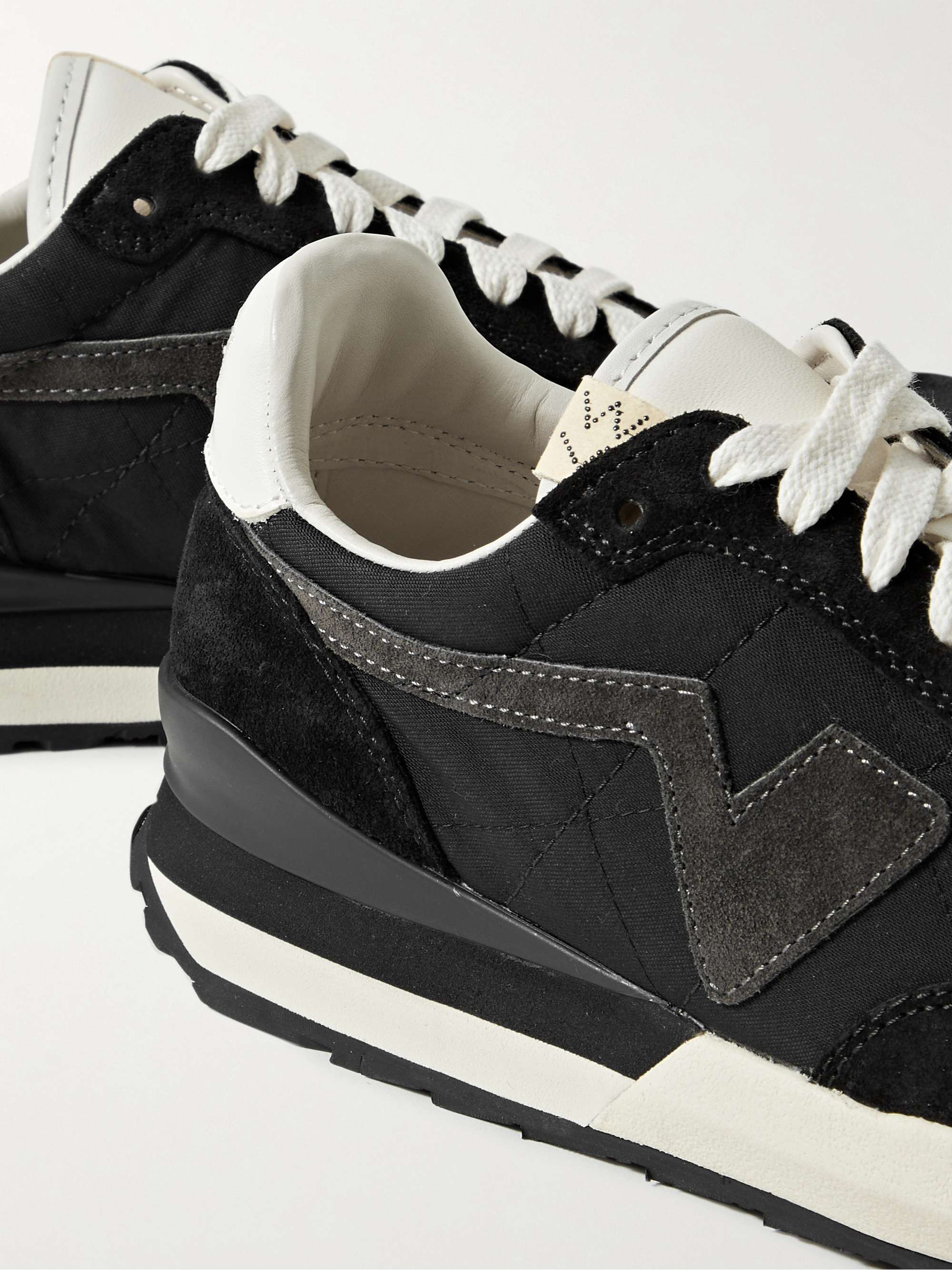 VISVIM FKT Runner Suede and Leather-Trimmed Nylon-Blend Sneakers