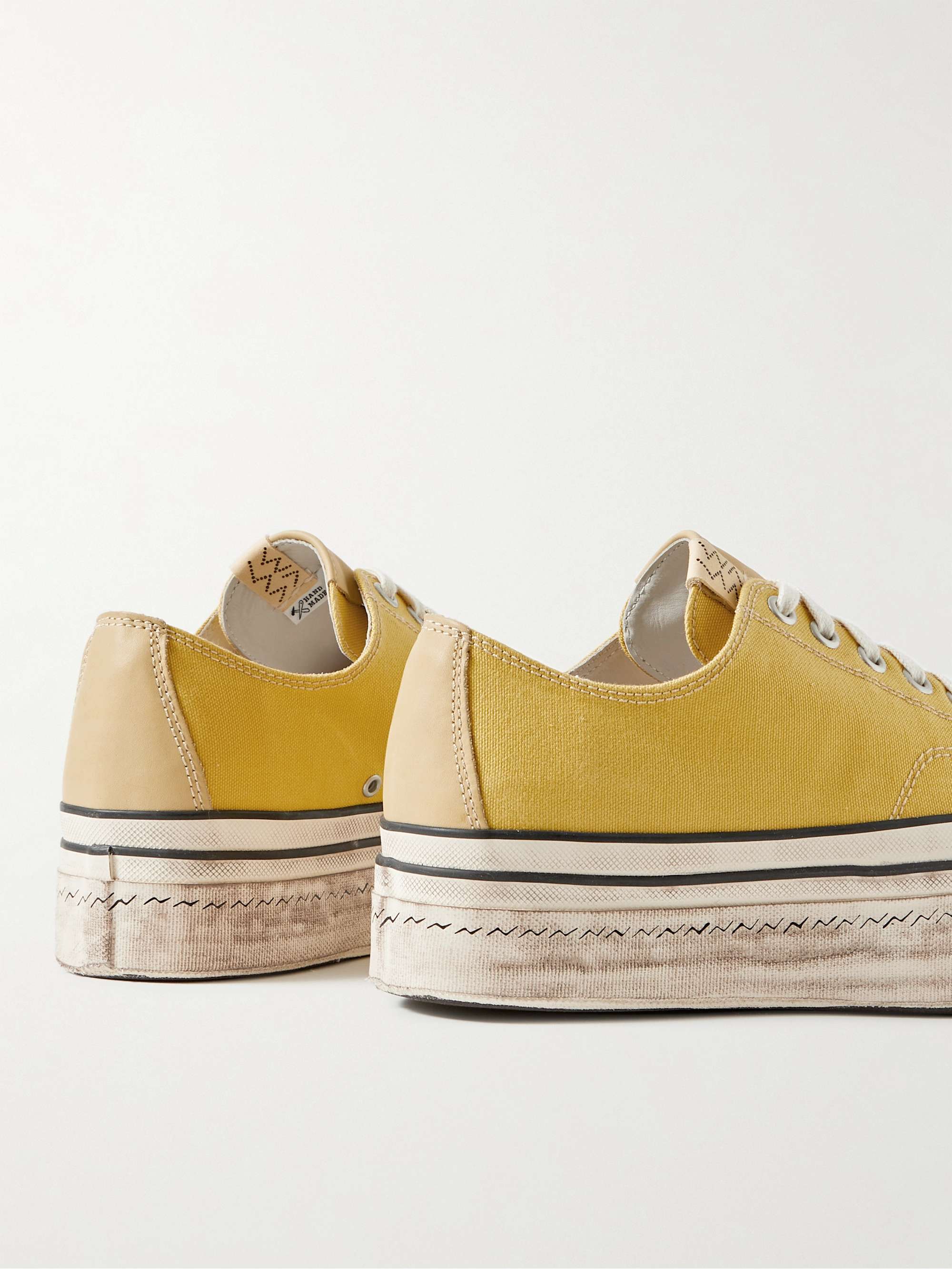 VISVIM Skagway Distressed Canvas Sneakers