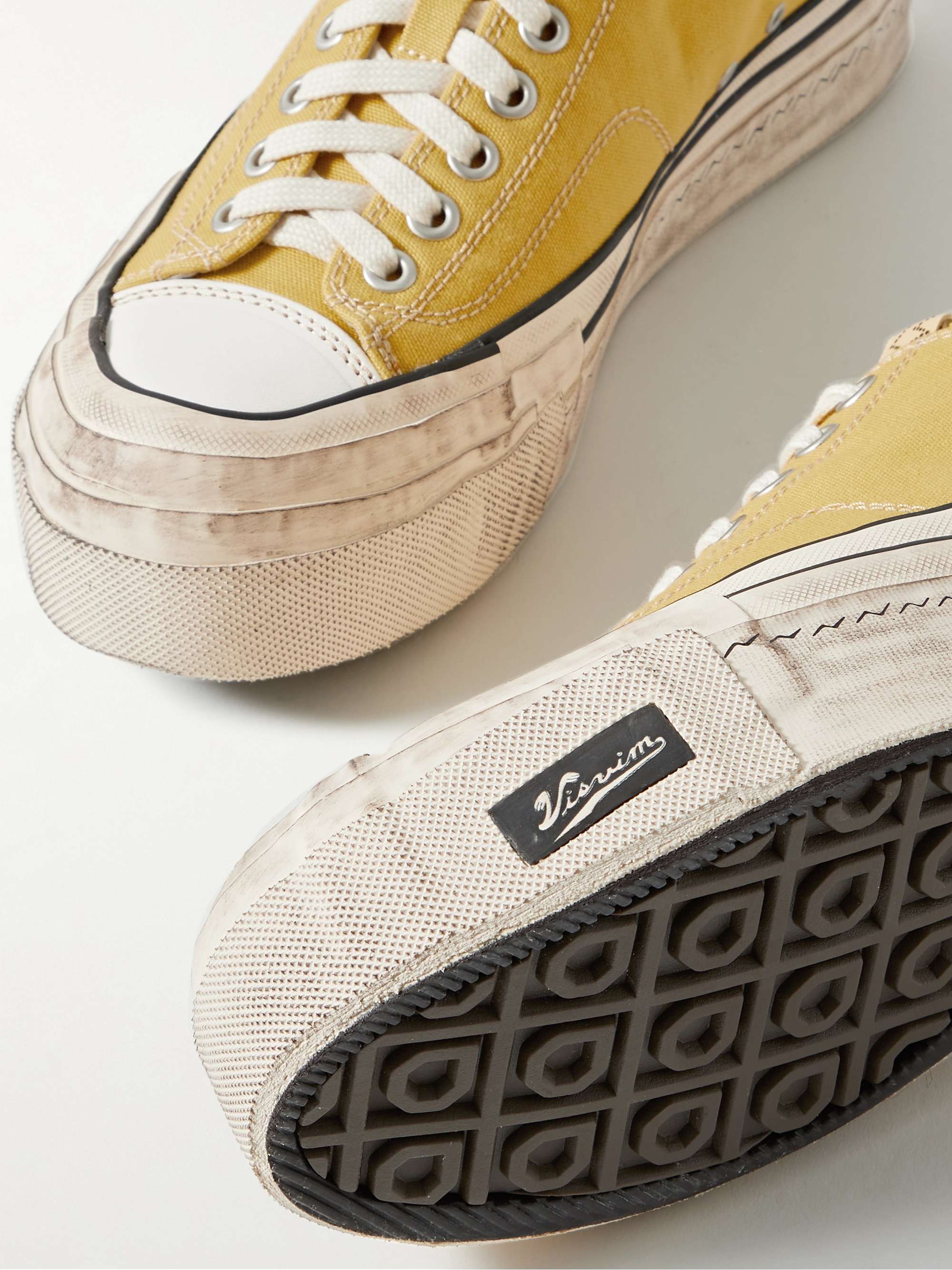 VISVIM Skagway Distressed Canvas Sneakers
