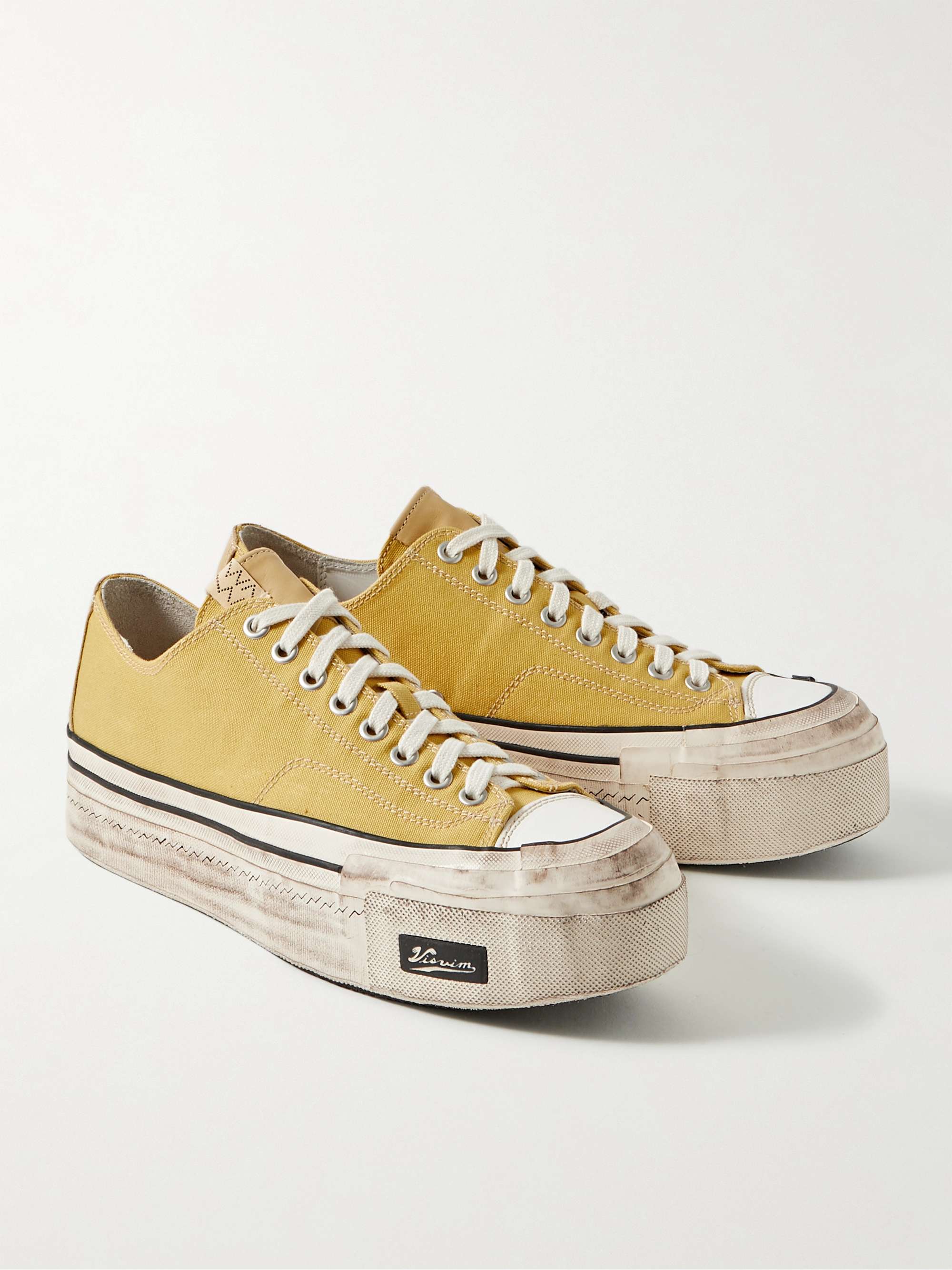 VISVIM Skagway Distressed Canvas Sneakers