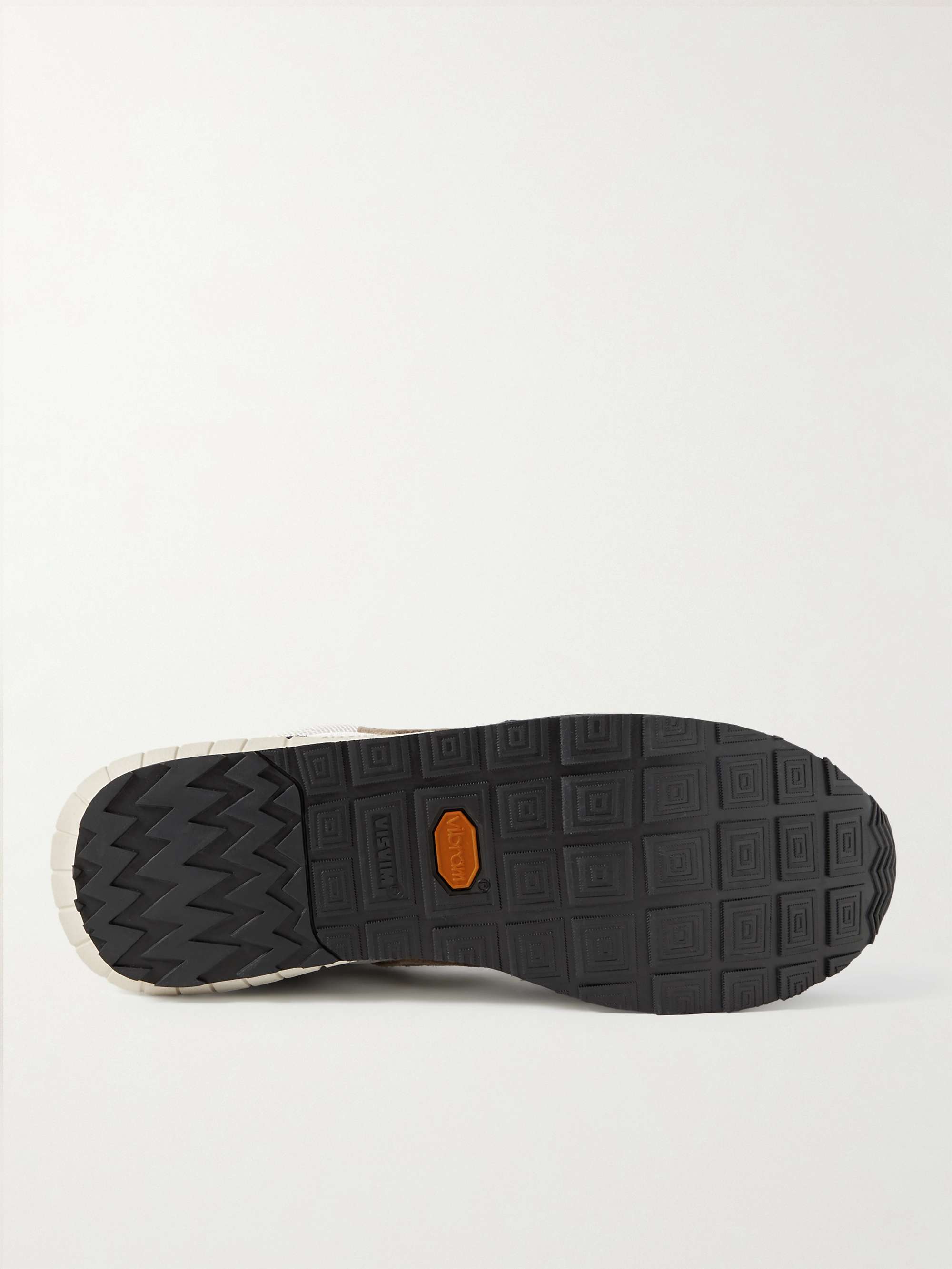 VISVIM Dunand Suede and Leather-Trimmed Mesh Sneakers
