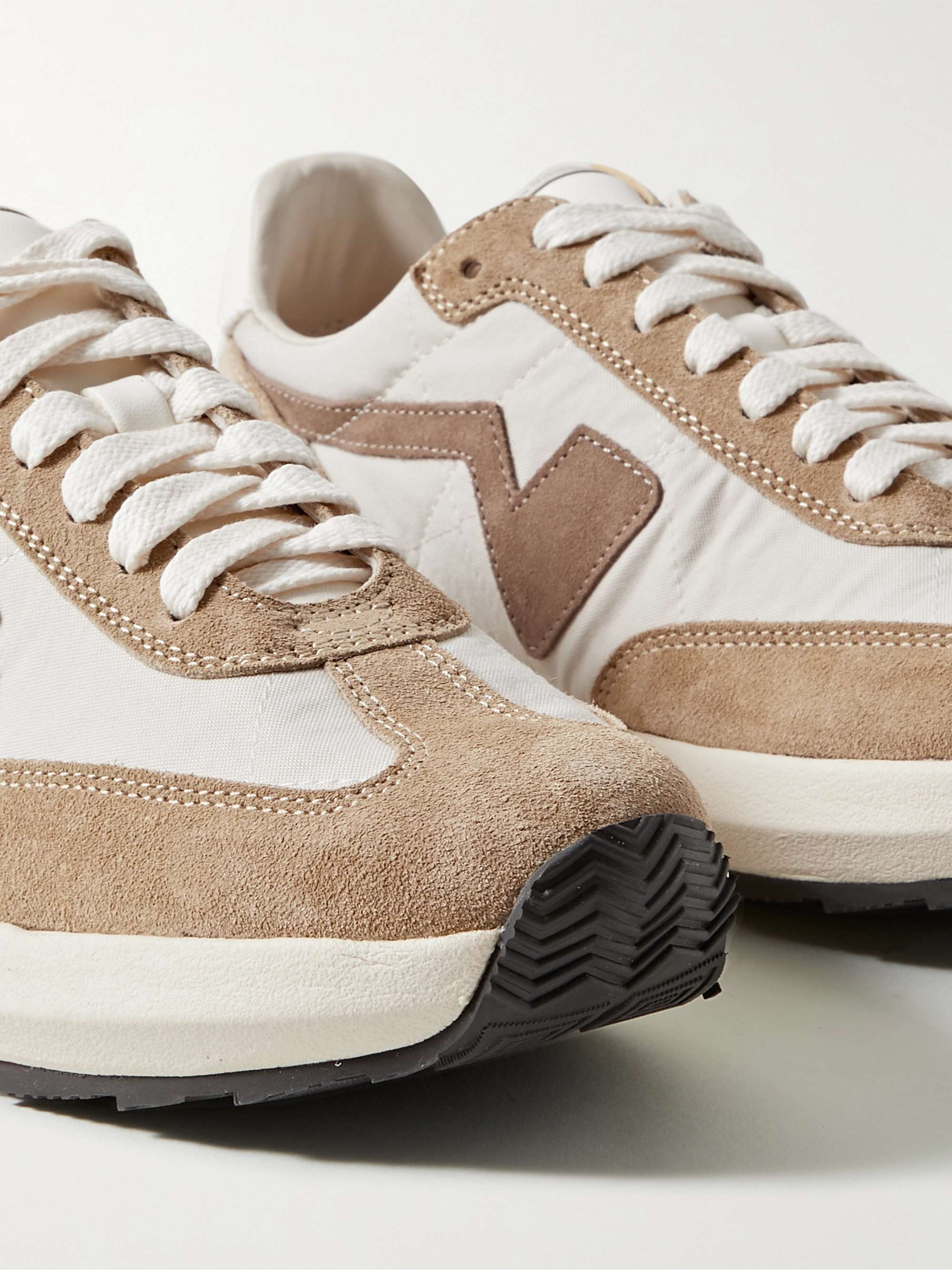 VISVIM FKT Runner Suede and Leather-Trimmed Nylon-Blend Sneakers