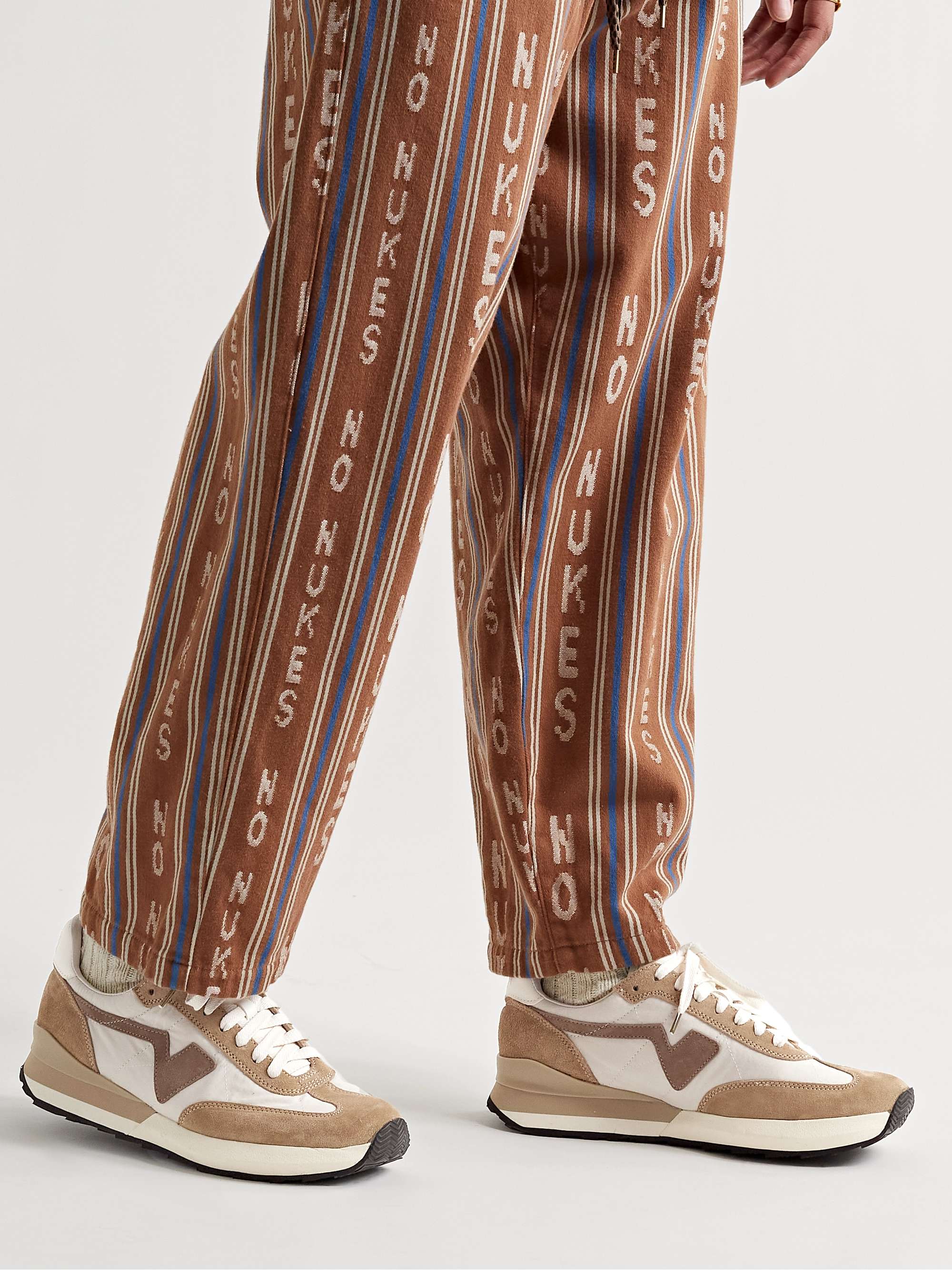 VISVIM FKT Runner Suede and Leather-Trimmed Nylon-Blend Sneakers