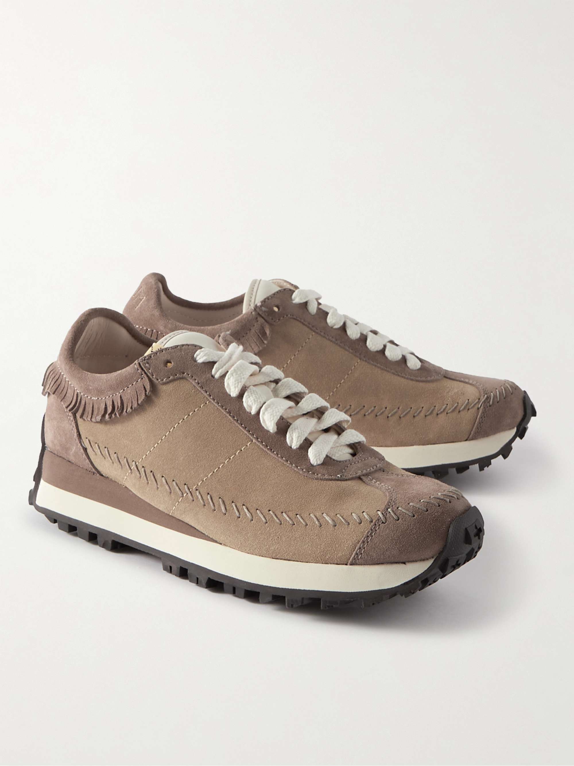 VISVIM Walpi Fringed Suede Sneakers