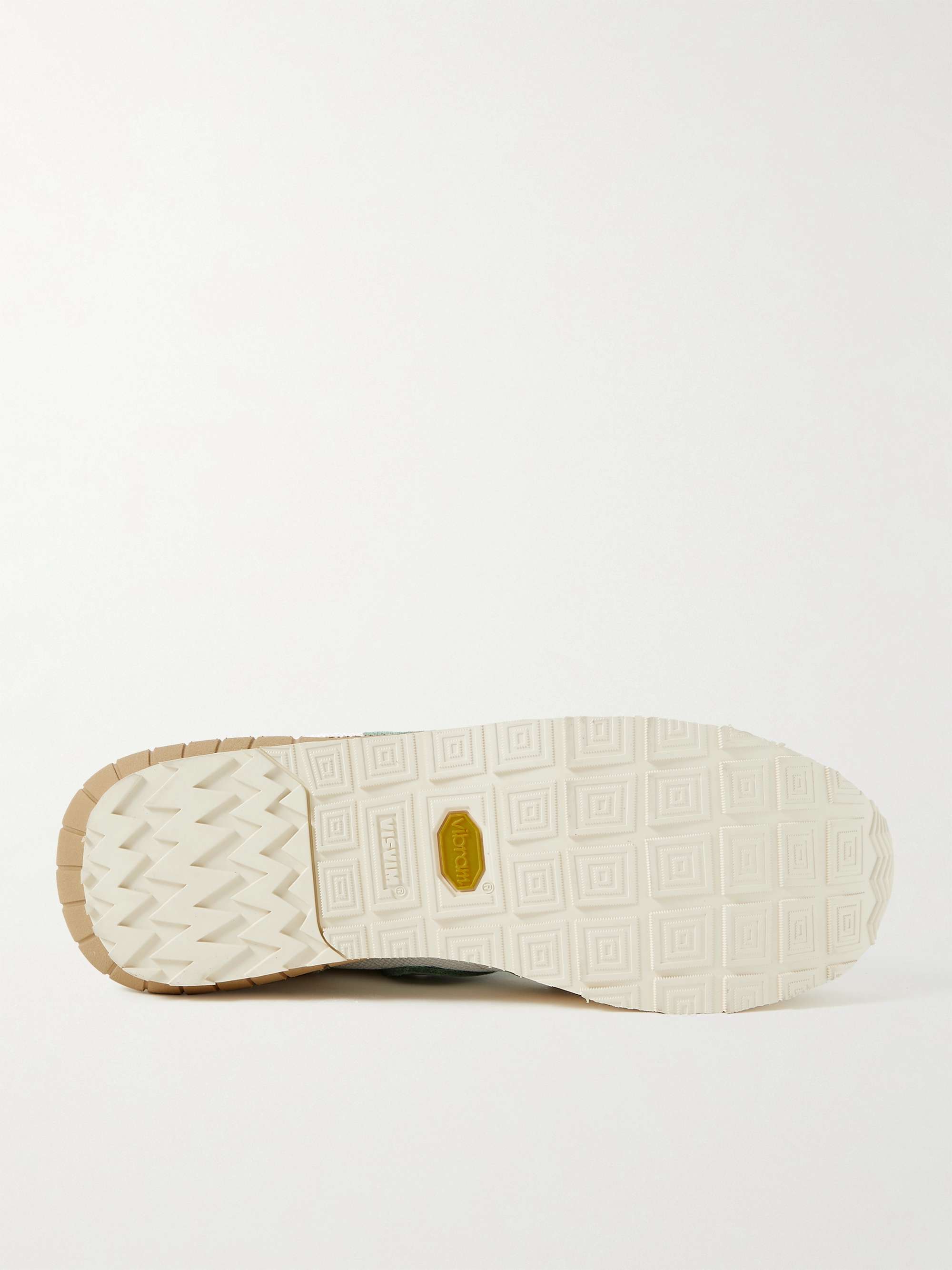 VISVIM Dunand Suede and Leather-Trimmed Mesh Sneakers