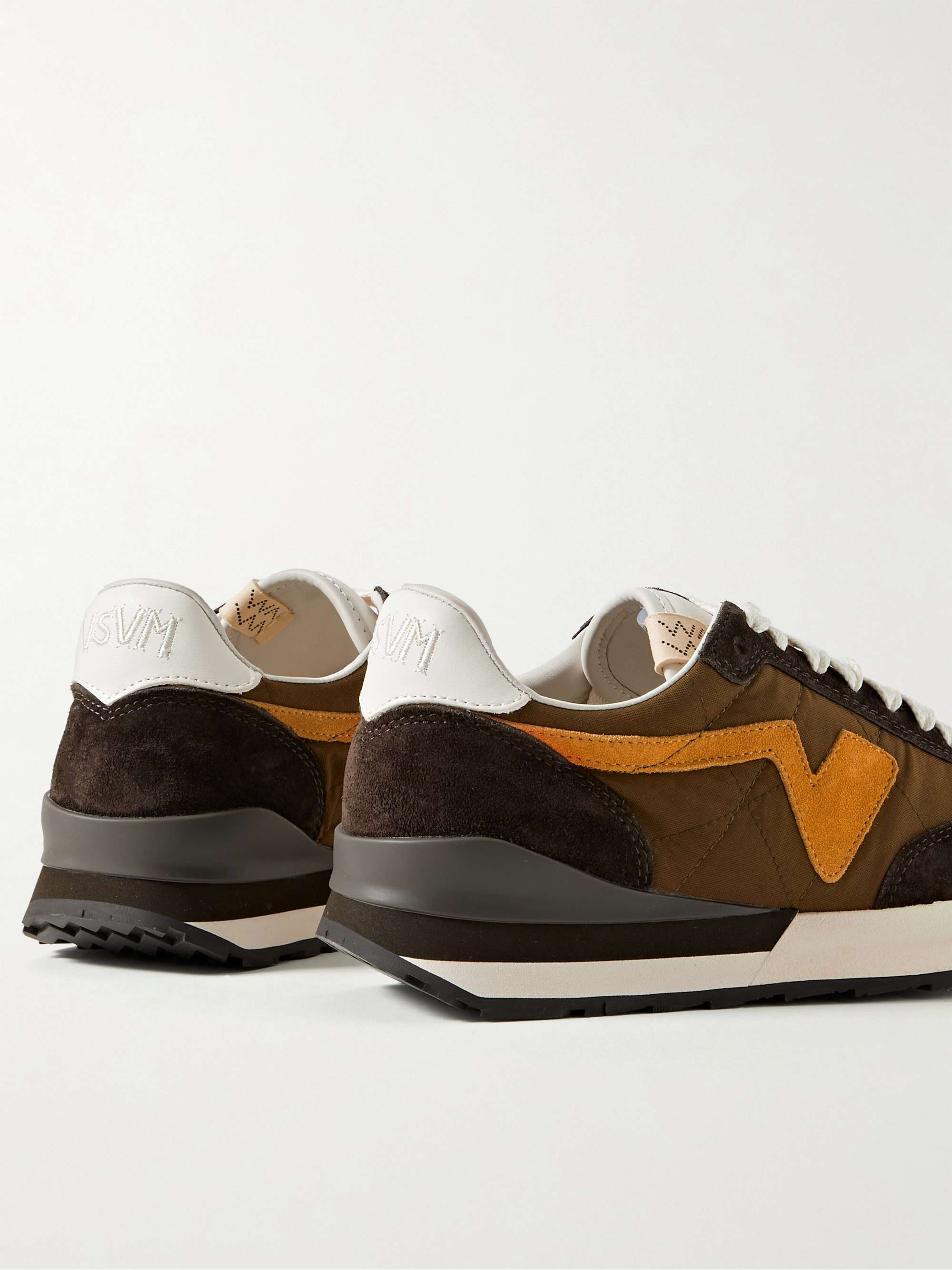 VISVIM FKT Runner Suede and Leather-Trimmed Nylon-Blend Sneakers
