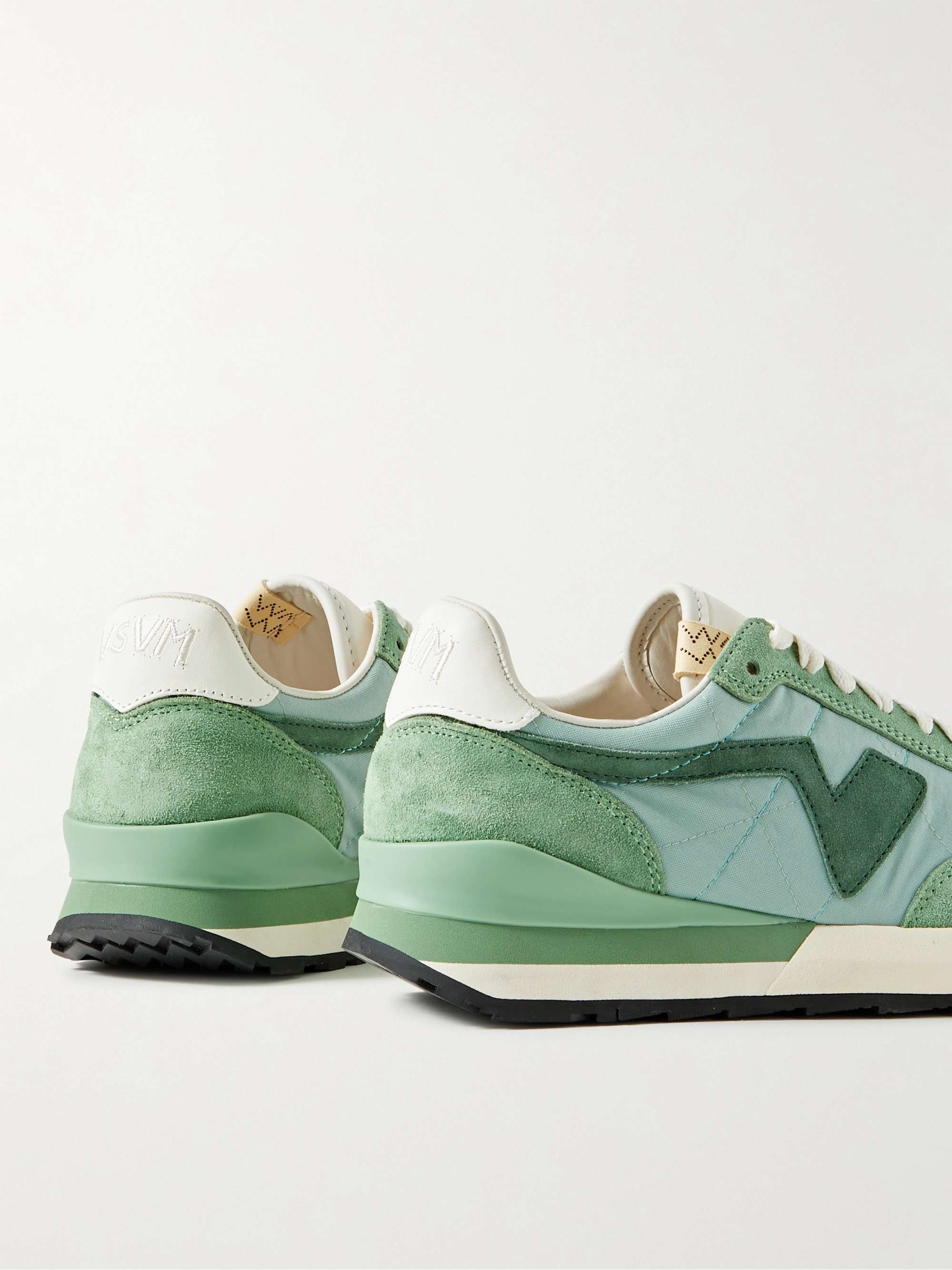 VISVIM FKT Runner Suede and Leather-Trimmed Nylon-Blend Sneakers
