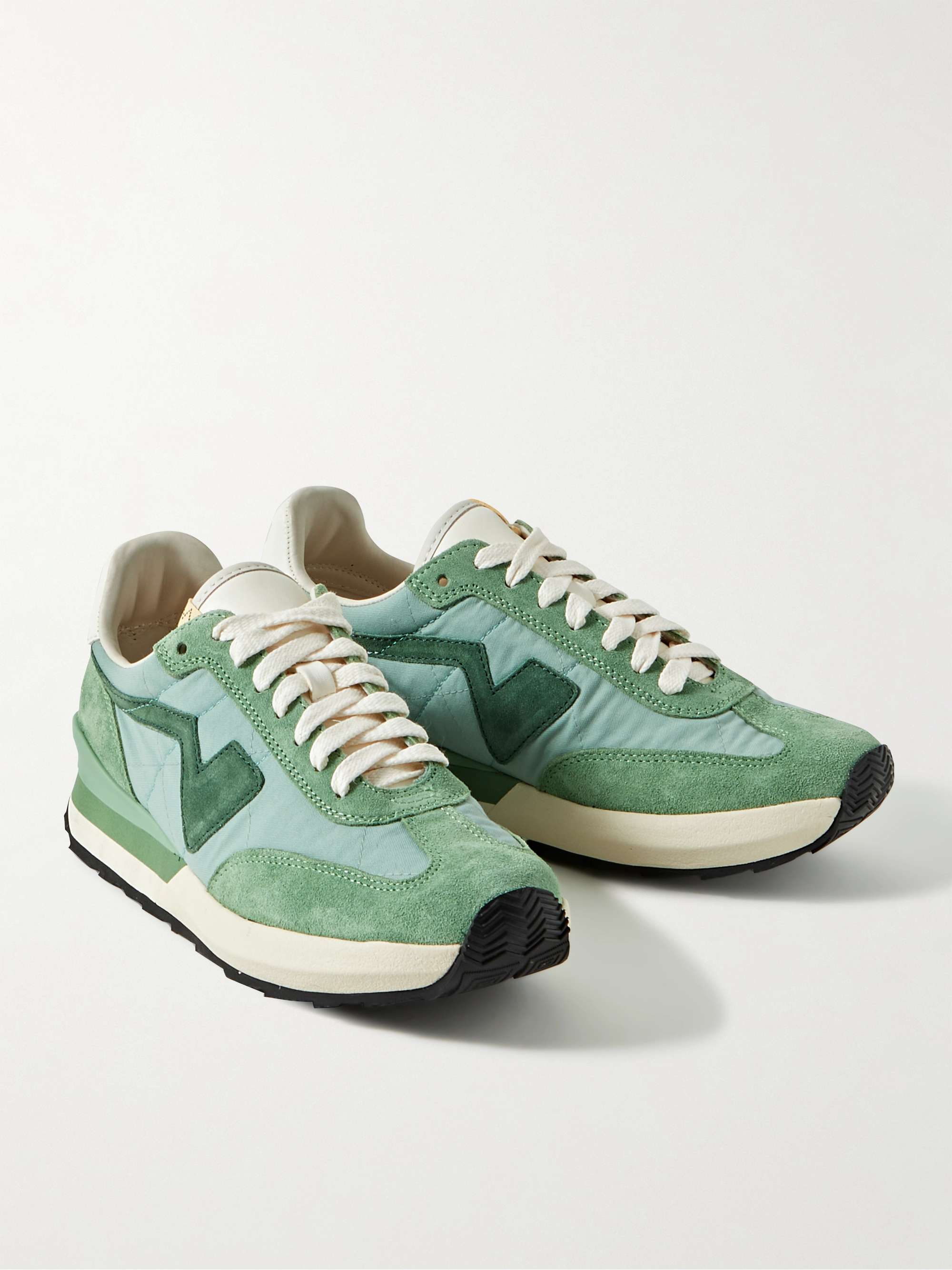 VISVIM FKT Runner Suede and Leather-Trimmed Nylon-Blend Sneakers