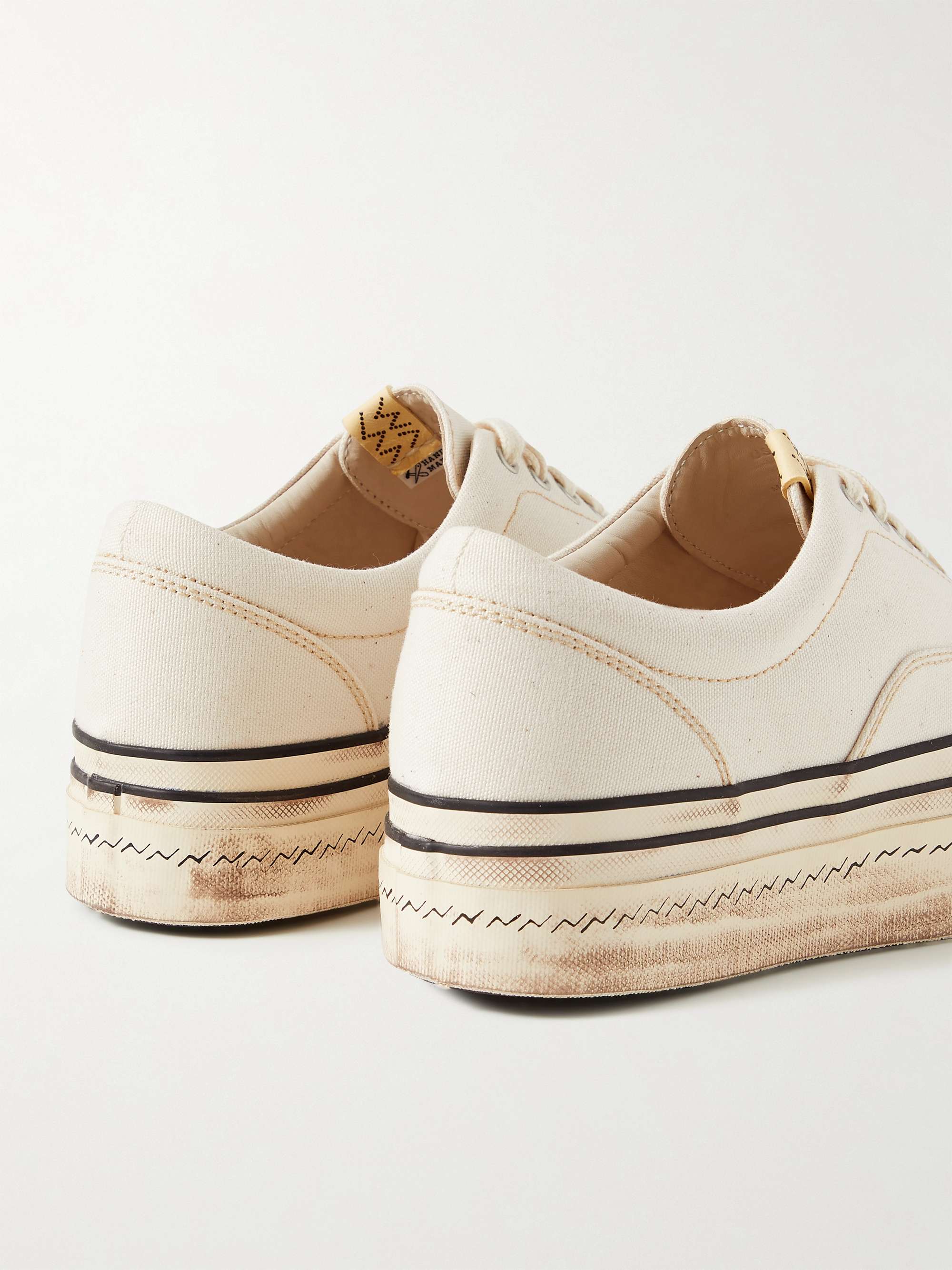 VISVIM Logan Deck II G.Patten Distressed Canvas Sneakers