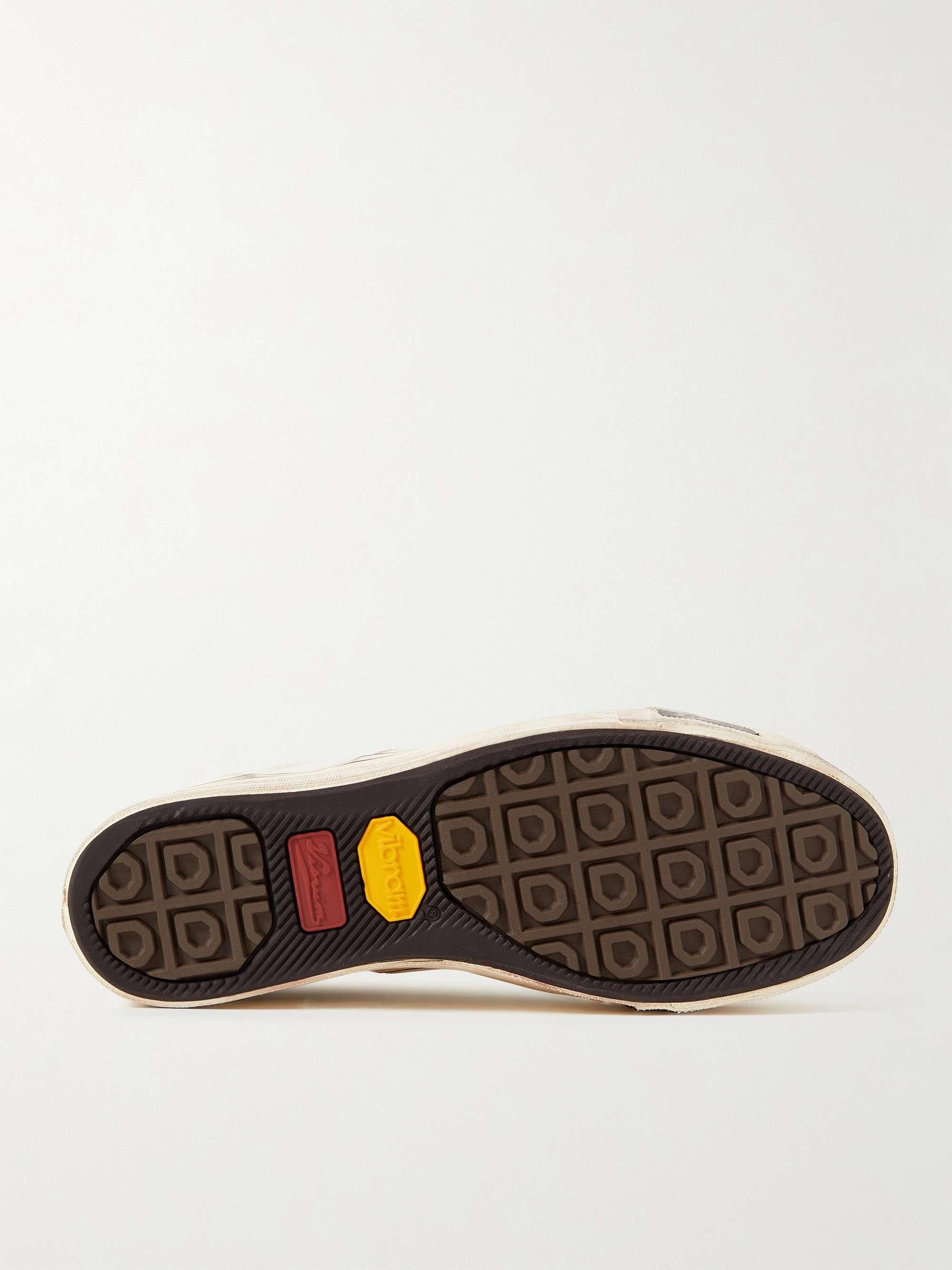 VISVIM Logan Deck II G.Patten Distressed Canvas Sneakers