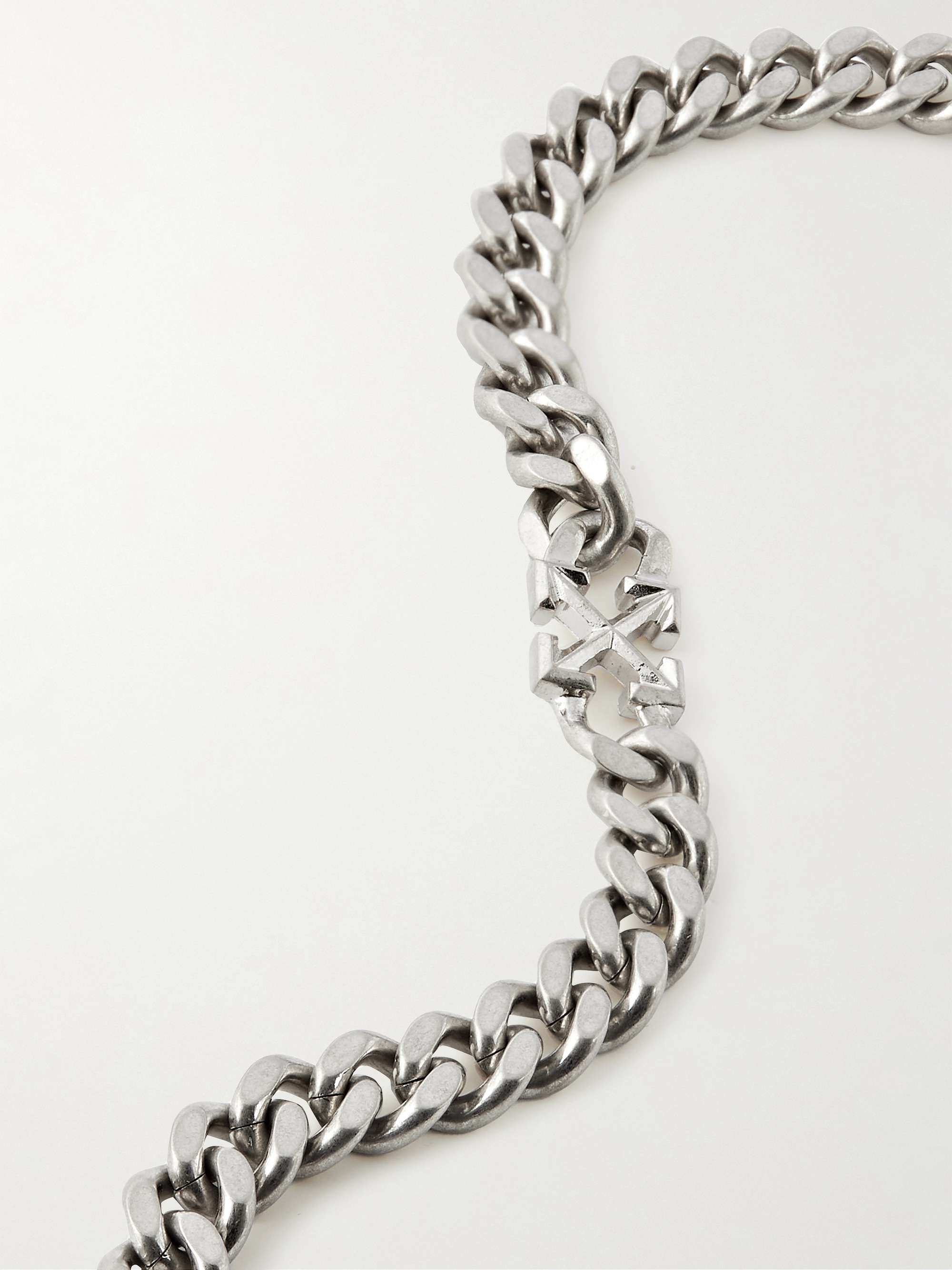 OFF-WHITE Silver-Tone Chain Necklace
