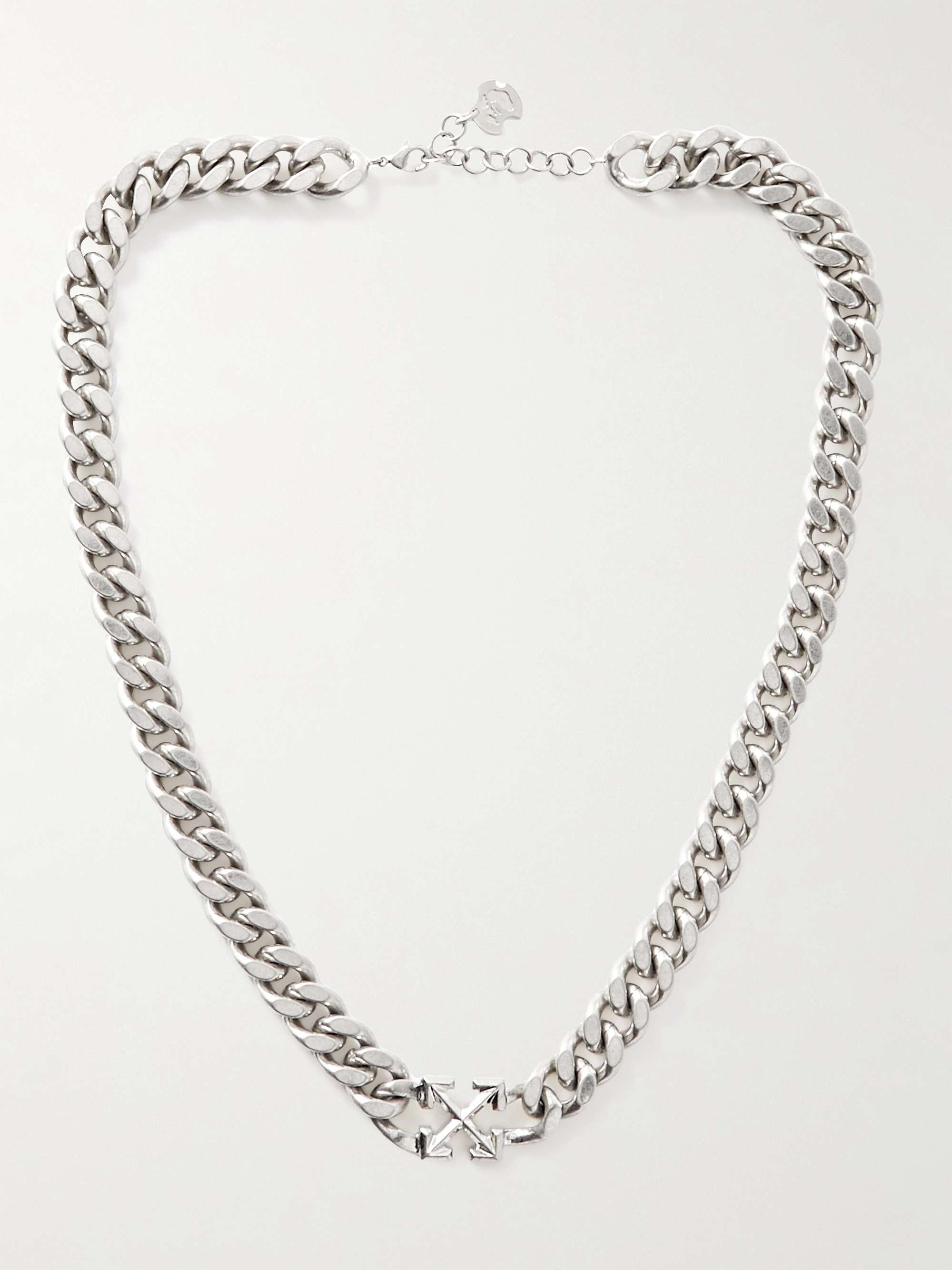 OFF-WHITE Silver-Tone Chain Necklace