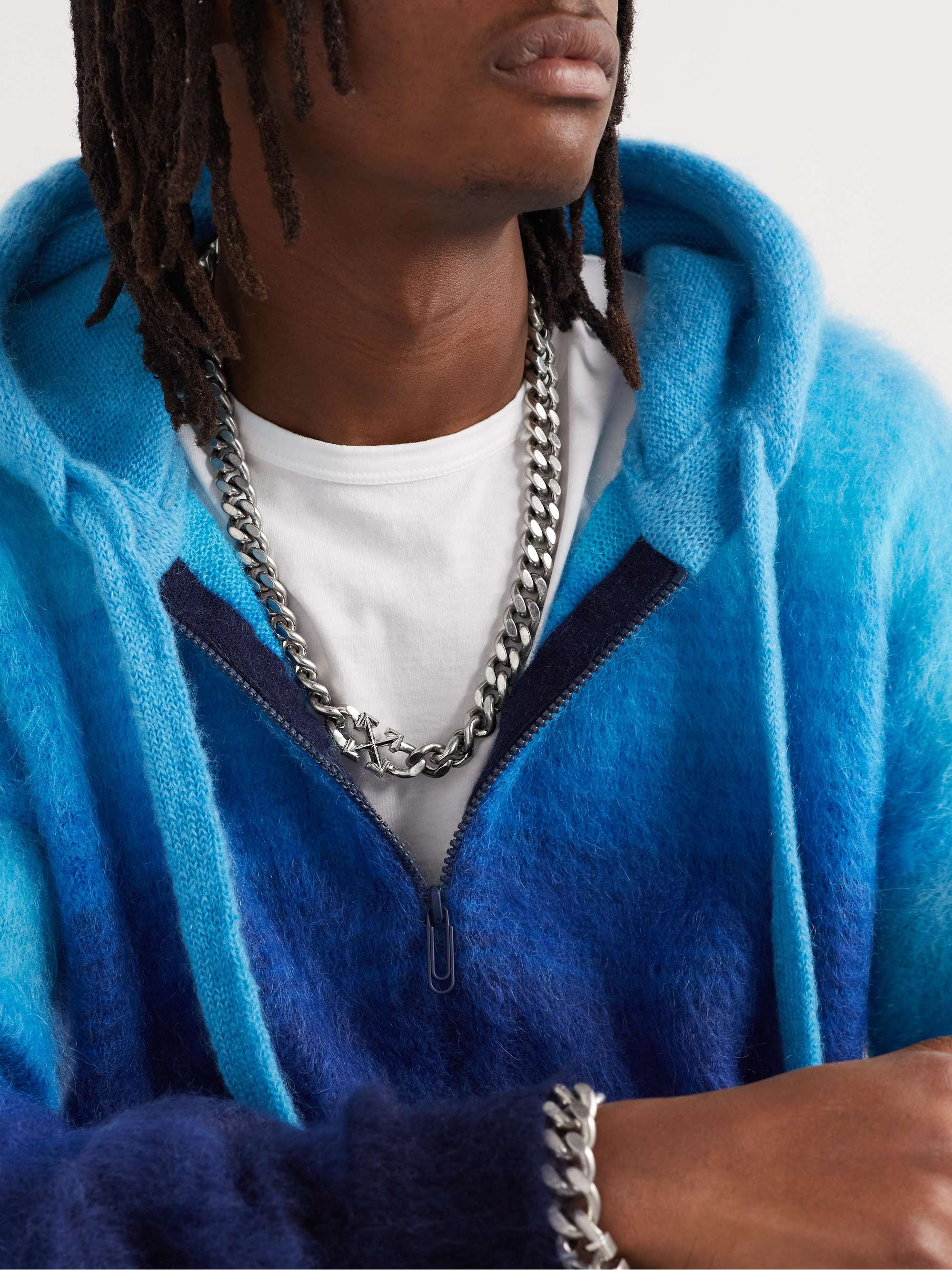 OFF-WHITE Silver-Tone Chain Necklace