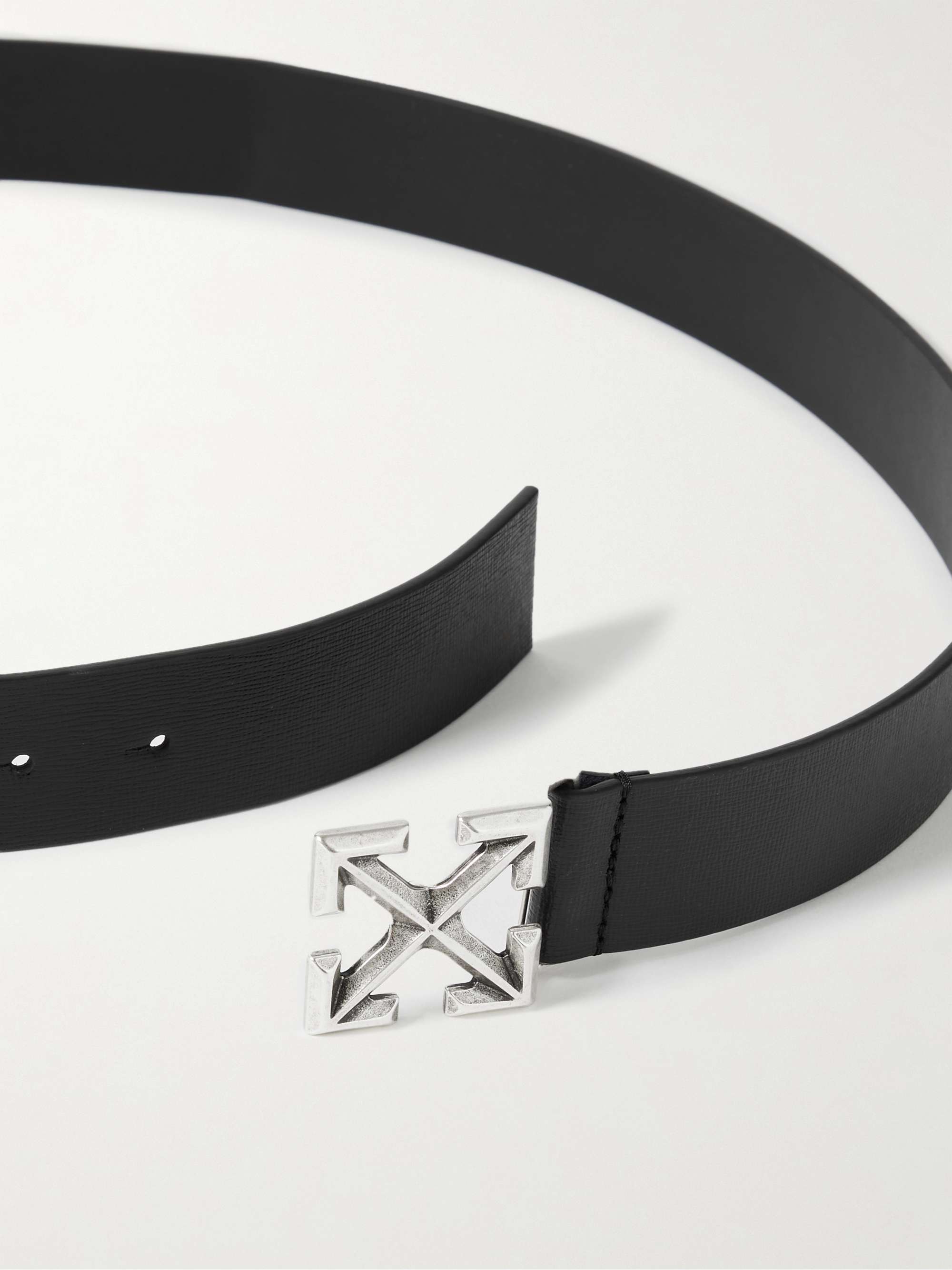 Off-White 3cm Leather Belt - Men - Black Belts