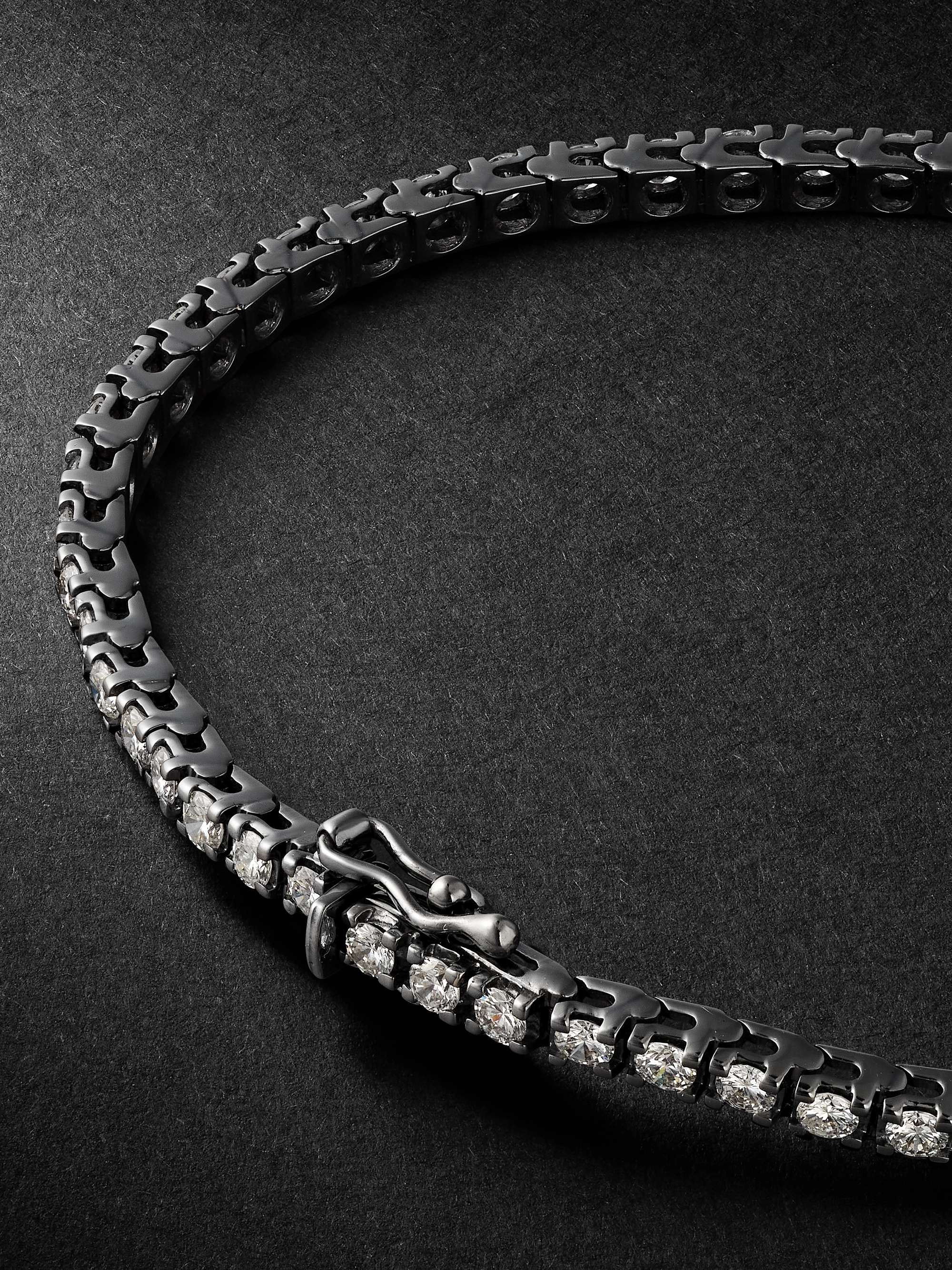 KOLOURS JEWELRY Spectra Blackened Gold Diamond Tennis Bracelet