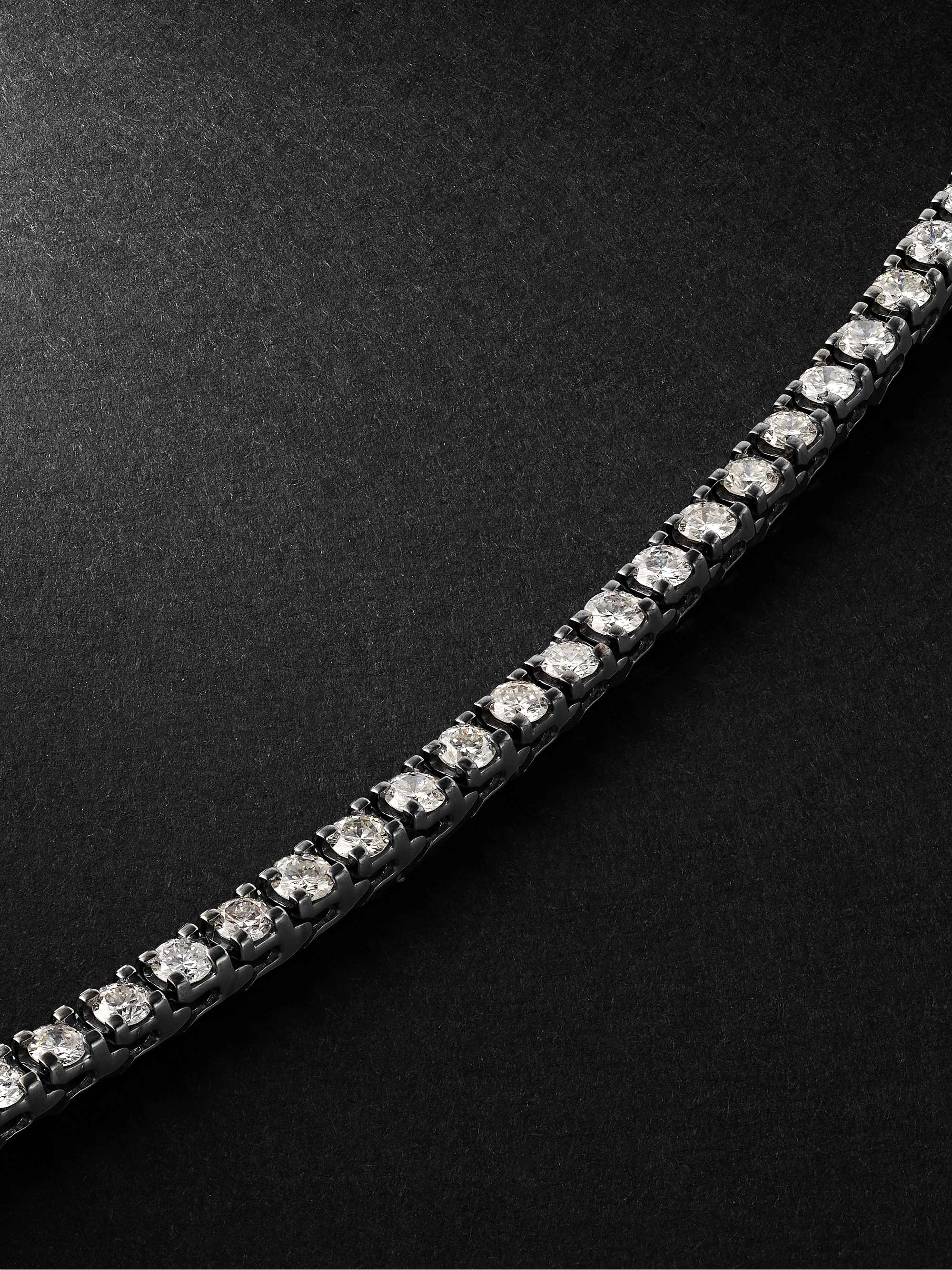 KOLOURS JEWELRY Spectra Blackened Gold Diamond Tennis Bracelet