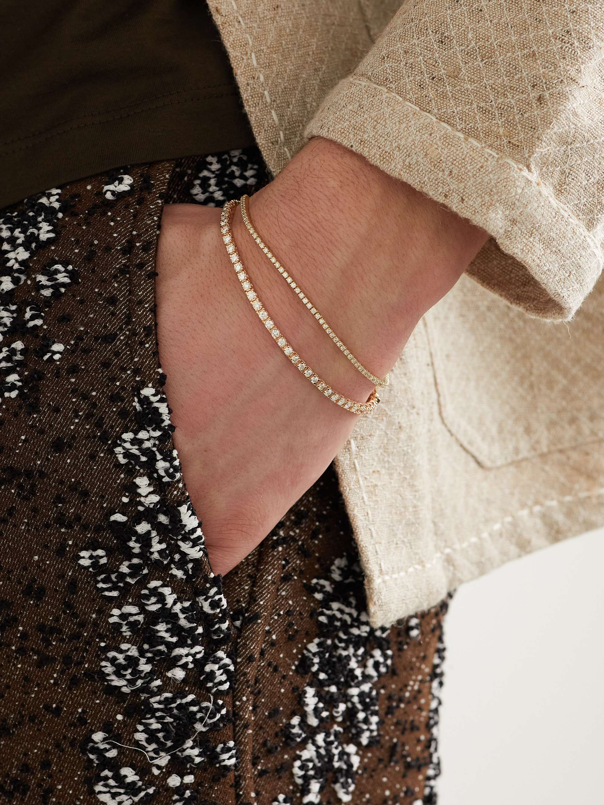 KOLOURS JEWELRY Spectra Gold Diamond Tennis Bracelet
