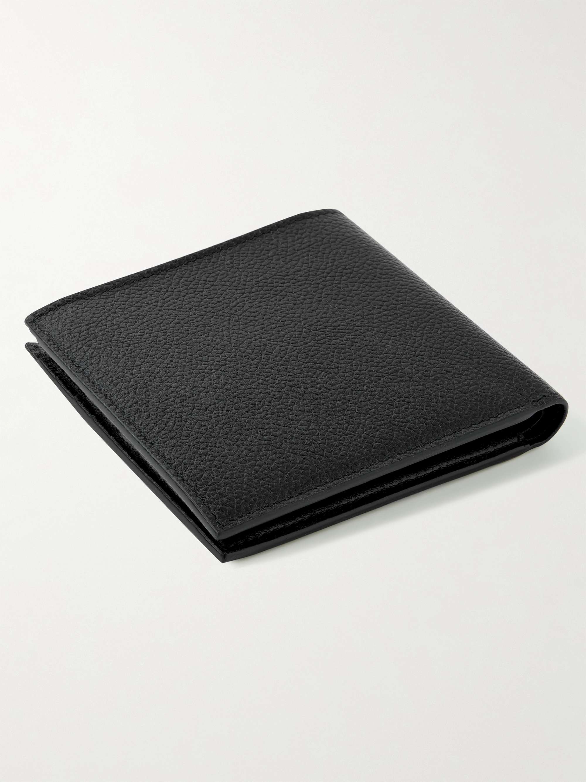 BALENCIAGA Logo-Print Full-Grain Leather Billfold Wallet