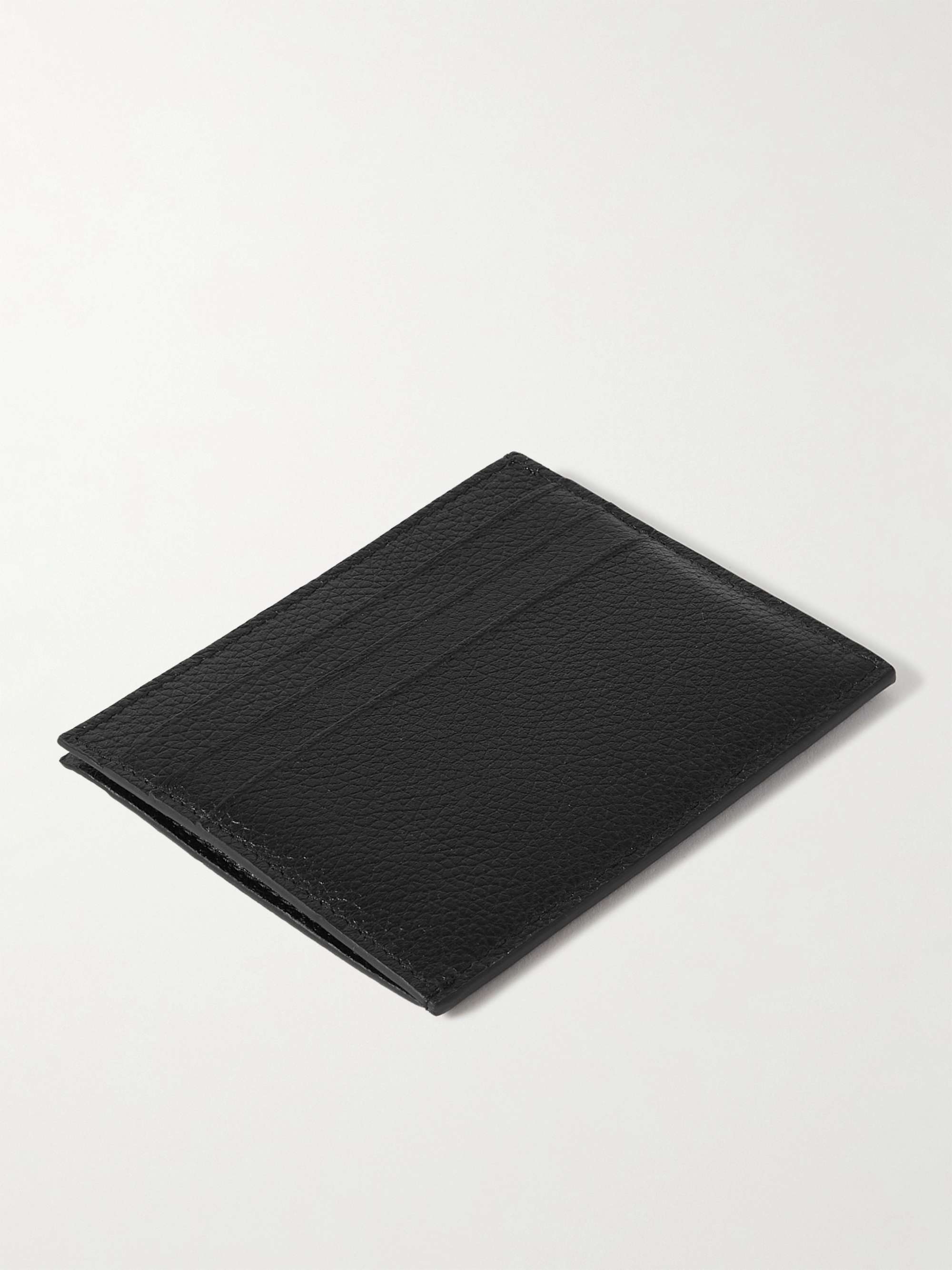BALENCIAGA Logo-Print Full-Grain Leather Cardholder