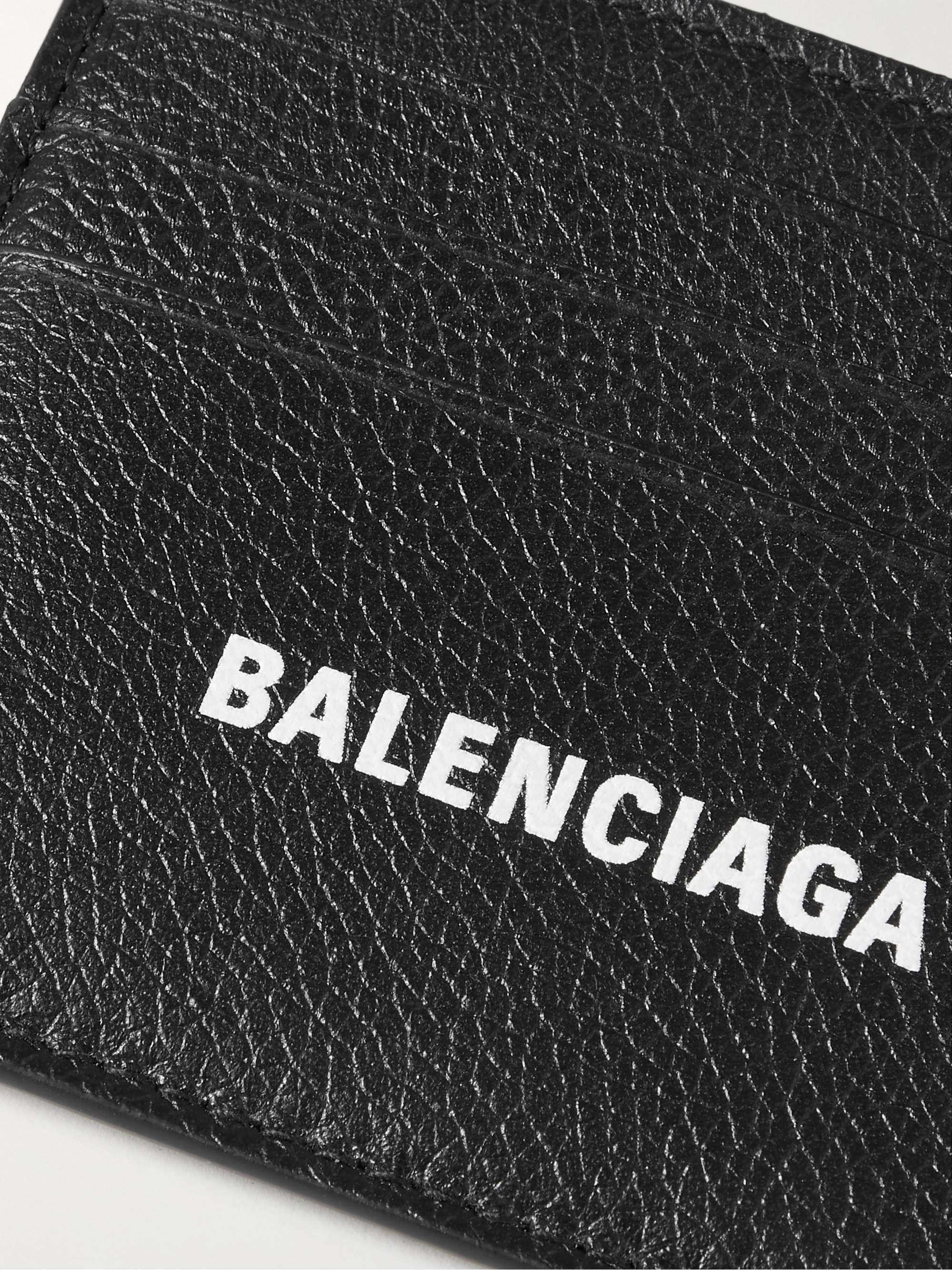 BALENCIAGA Logo-Print Full-Grain Leather Cardholder