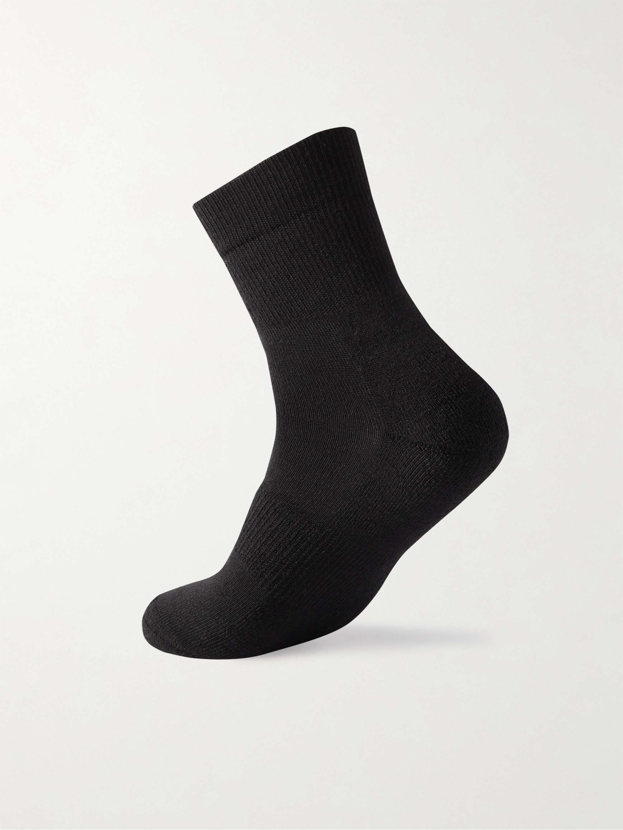 VISVIM Two-Pack Sport Achilles Logo-Appliquéd Ribbed Cotton-Blend Socks