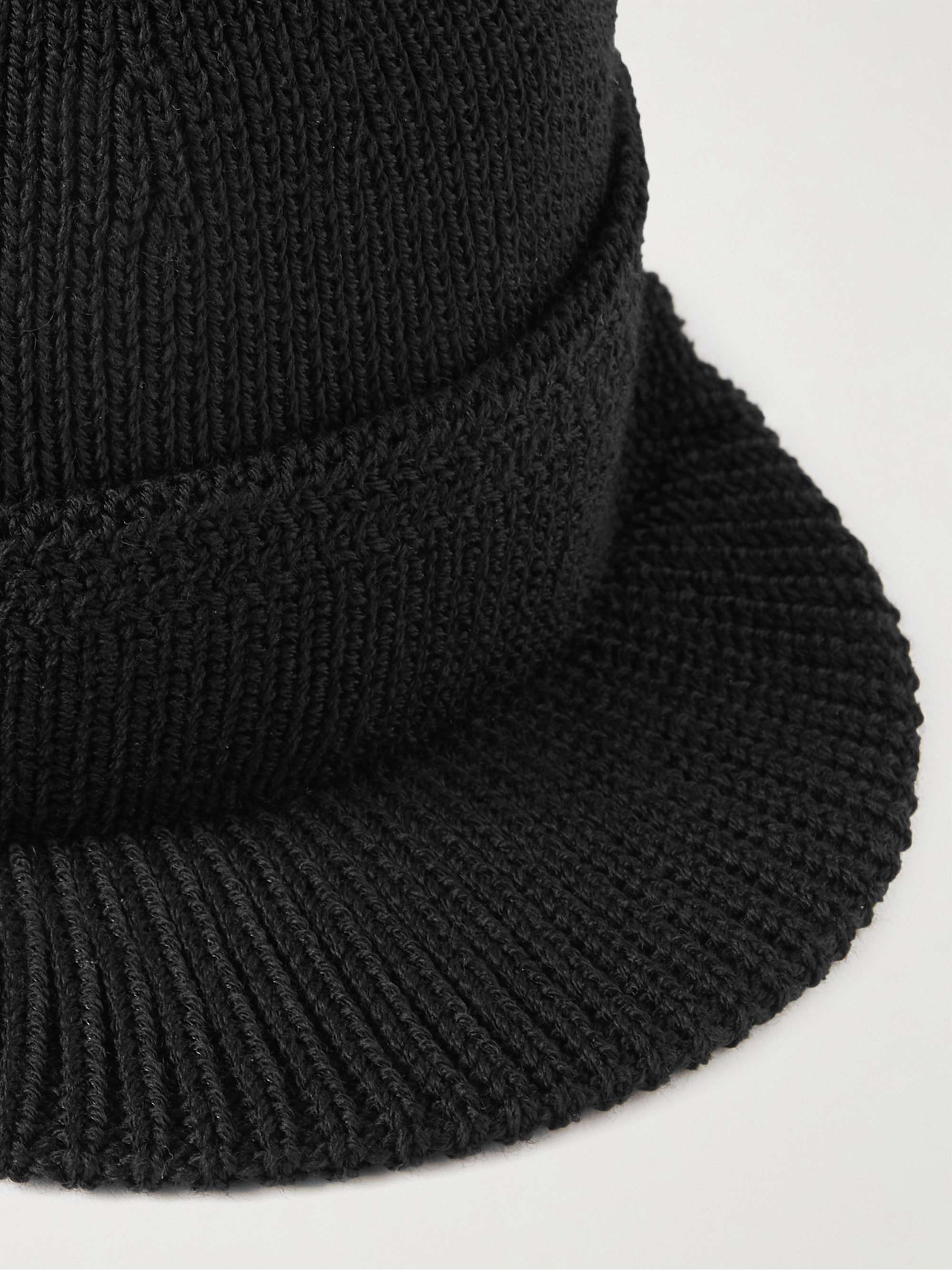 VISVIM Sport Ribbed Wool-Blend Brimmed Beanie