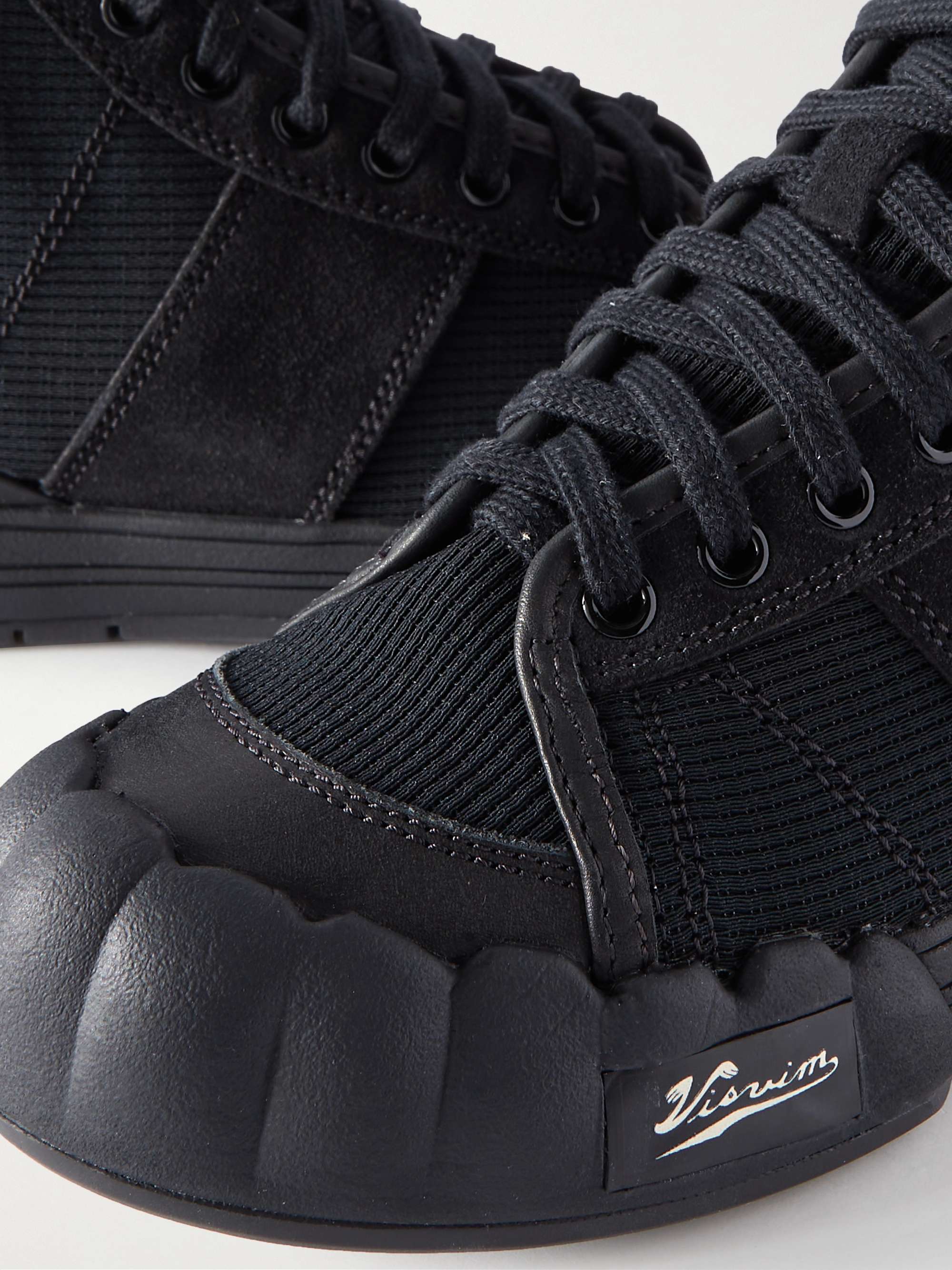 VISVIM Lanier Suede and Leather-Trimmed Canvas High-Top Sneakers