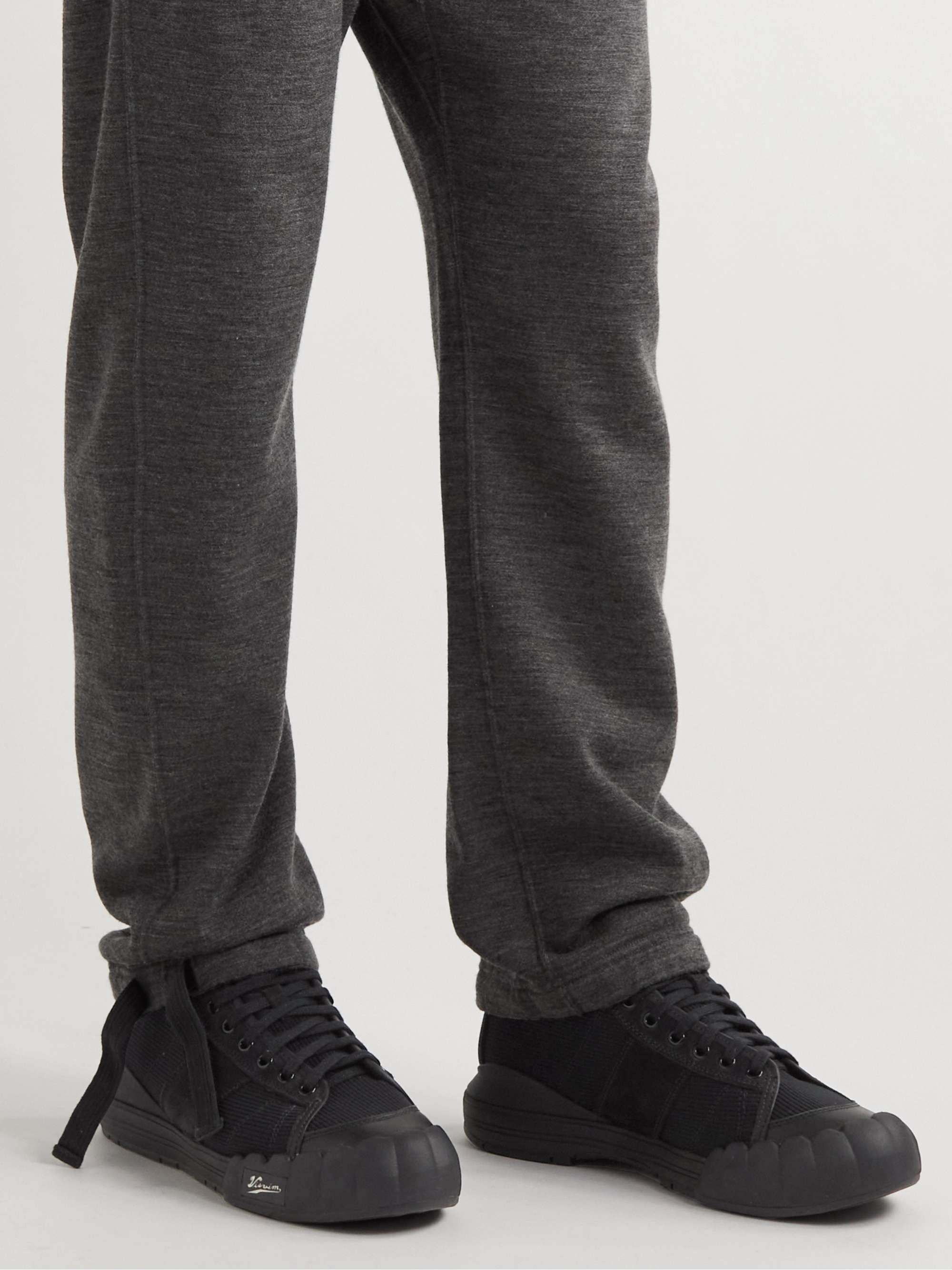 VISVIM Lanier Suede and Leather-Trimmed Canvas High-Top Sneakers