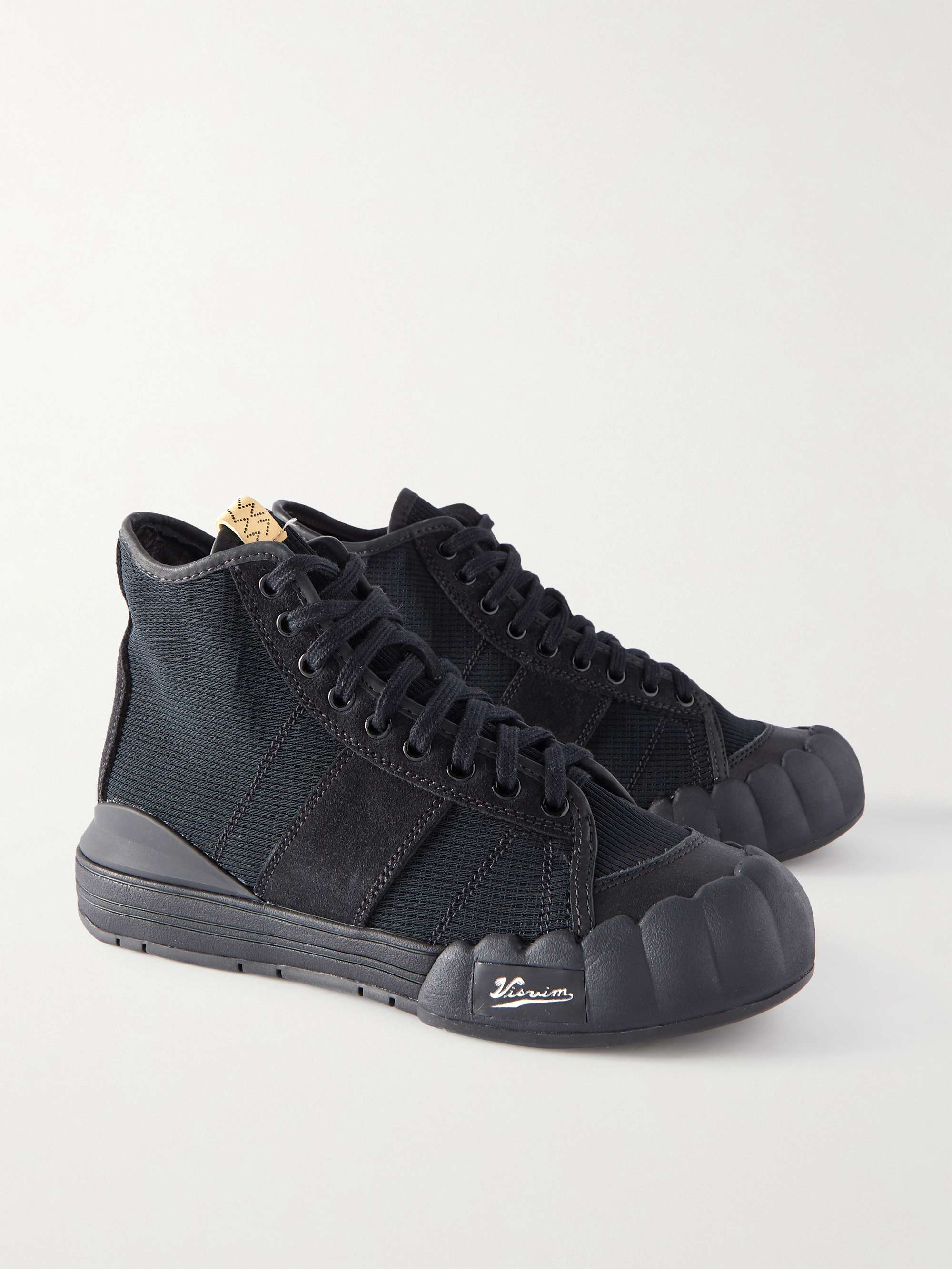 VISVIM Lanier Suede and Leather-Trimmed Canvas High-Top Sneakers