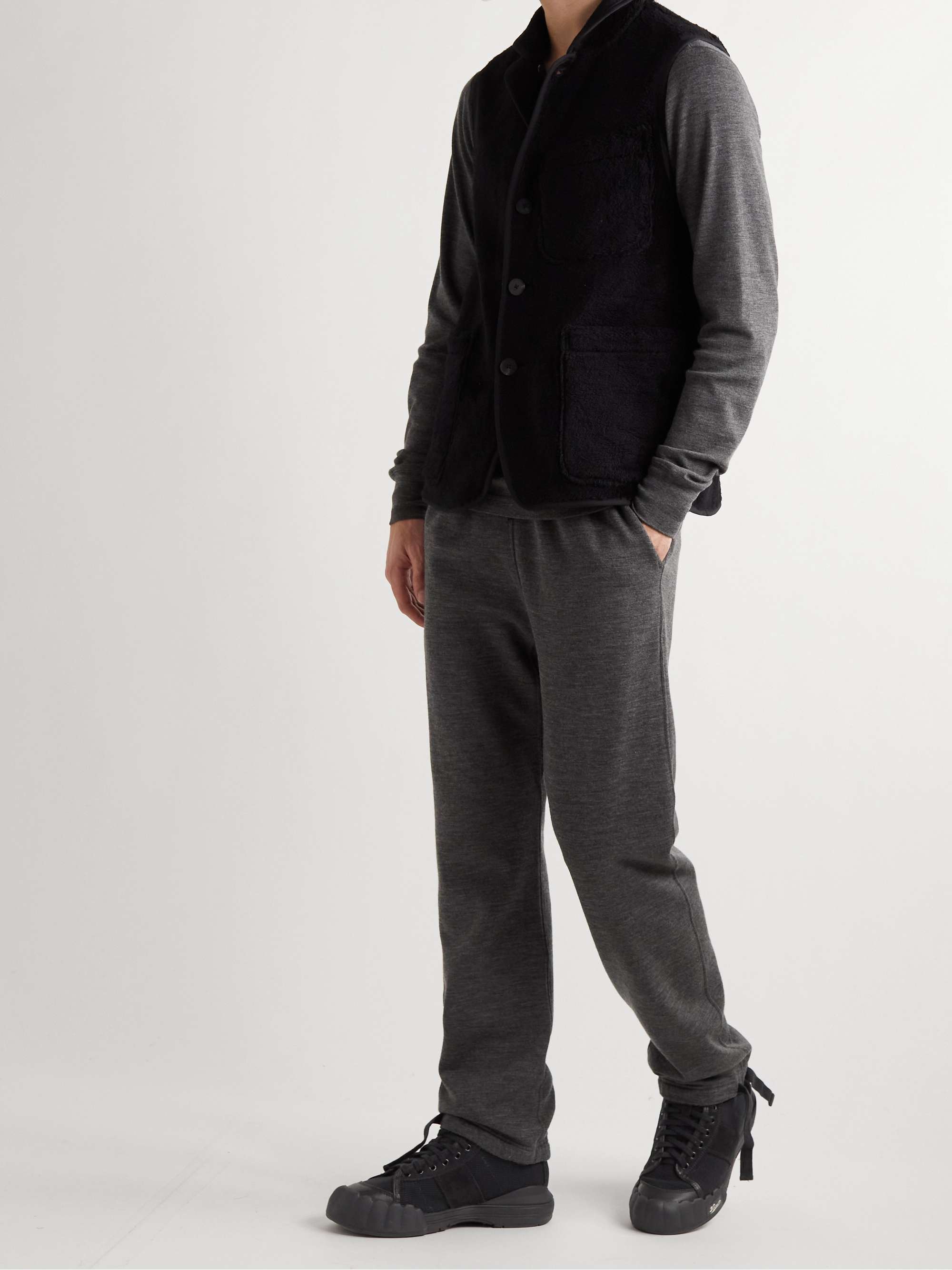 VISVIM Lanier Suede and Leather-Trimmed Canvas High-Top Sneakers