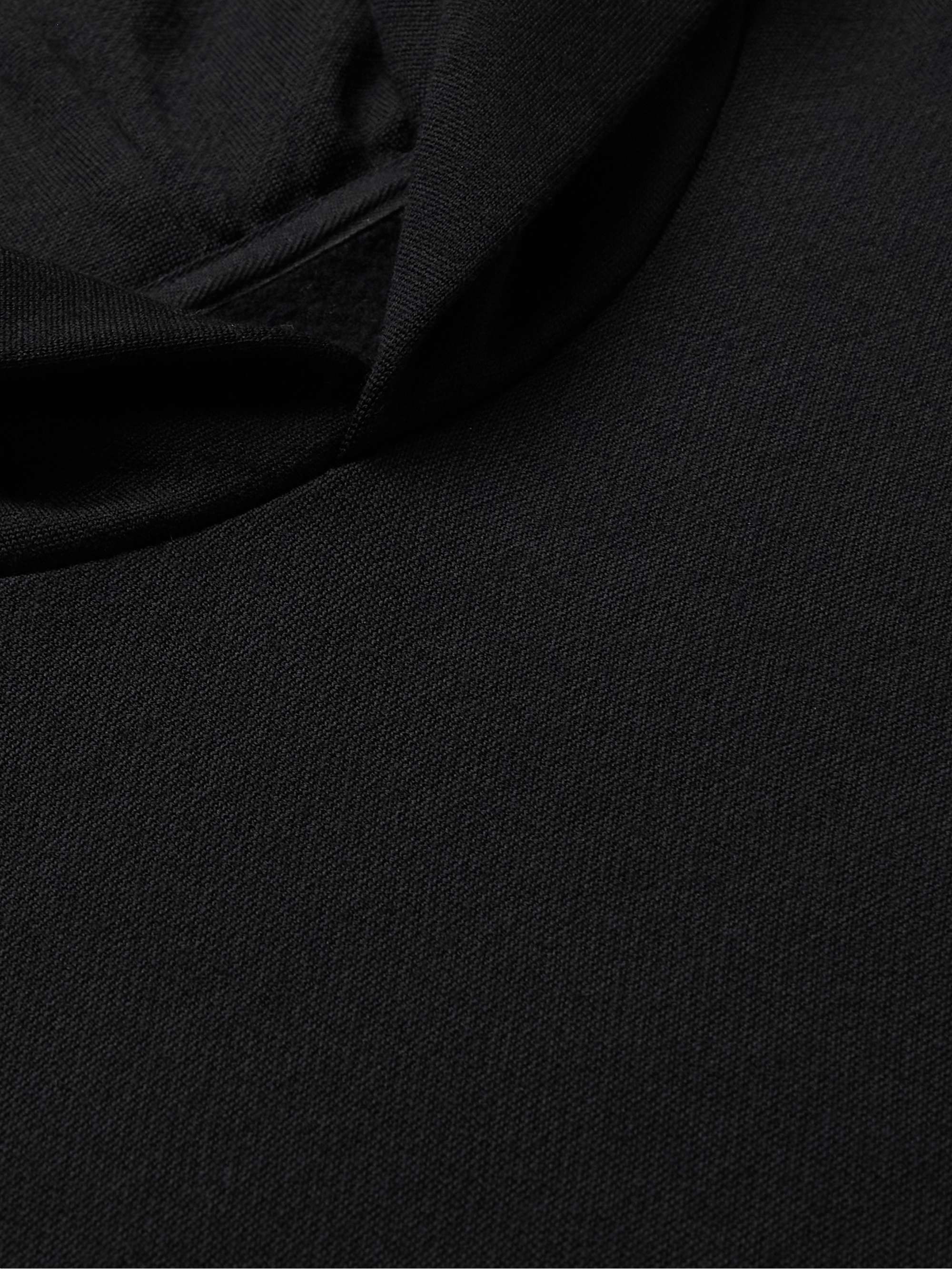 VISVIM Sport Jumbo Logo-Appliquéd Wool-Jersey Hoodie