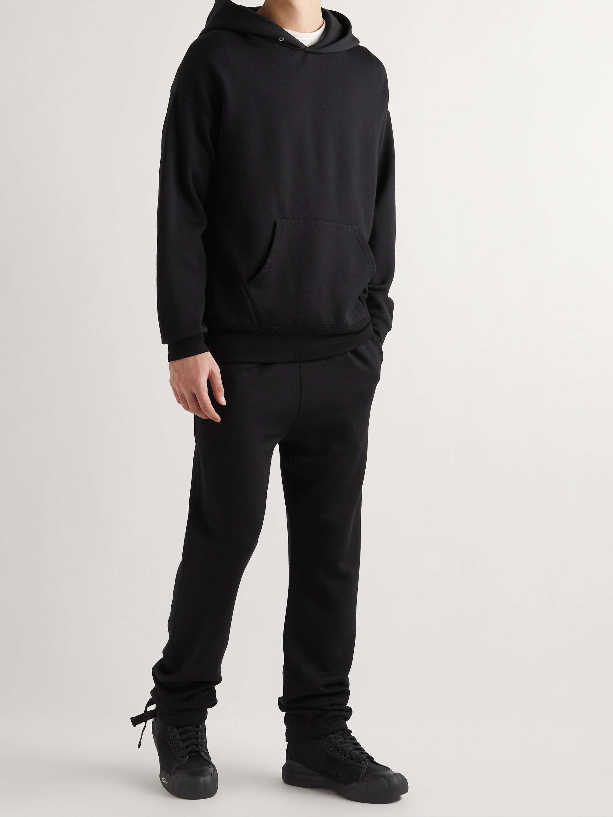 VISVIM Sport Jumbo Logo-Appliquéd Wool-Jersey Hoodie