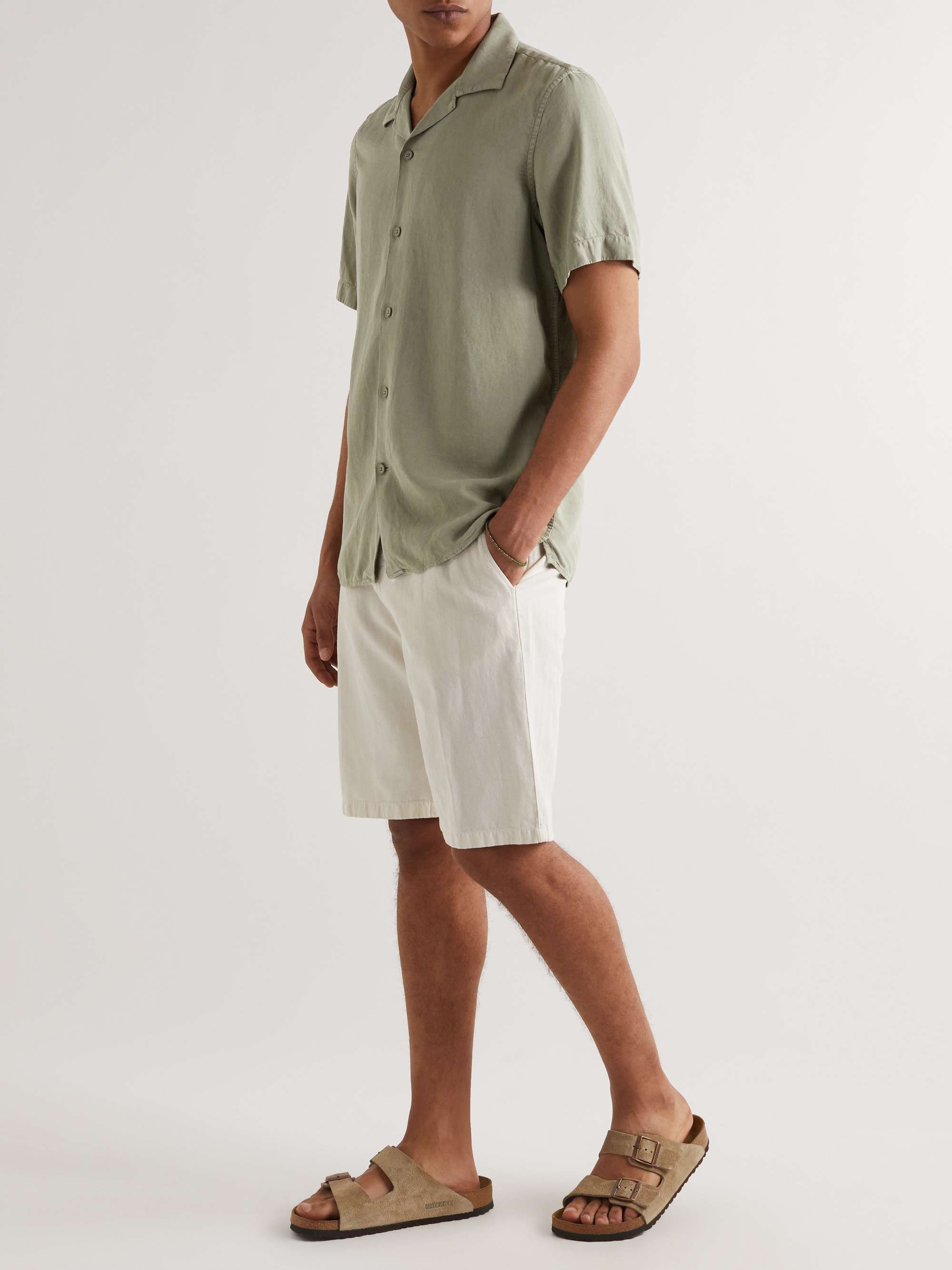 NN07 Miyagi Camp-Collar TENCEL™ Lyocell and Linen-Blend Shirt for Men ...