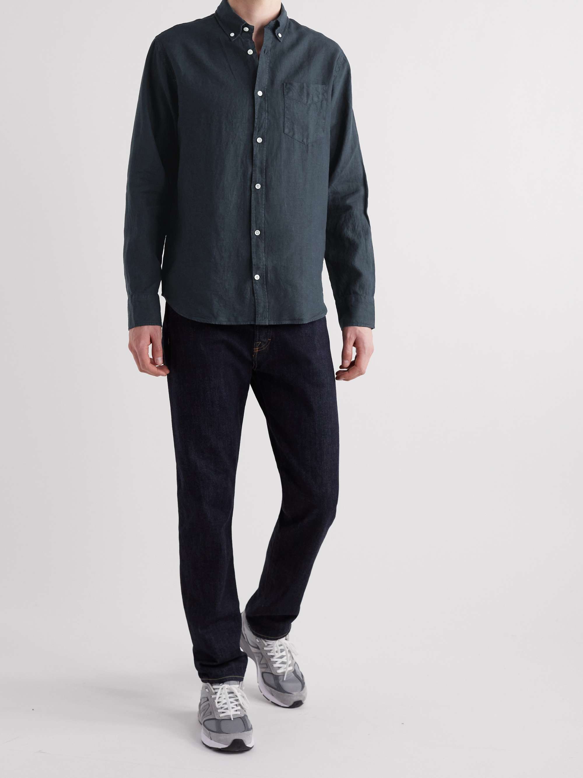 NN07 Levon ButtonDown Collar Linen Shirt for Men MR PORTER