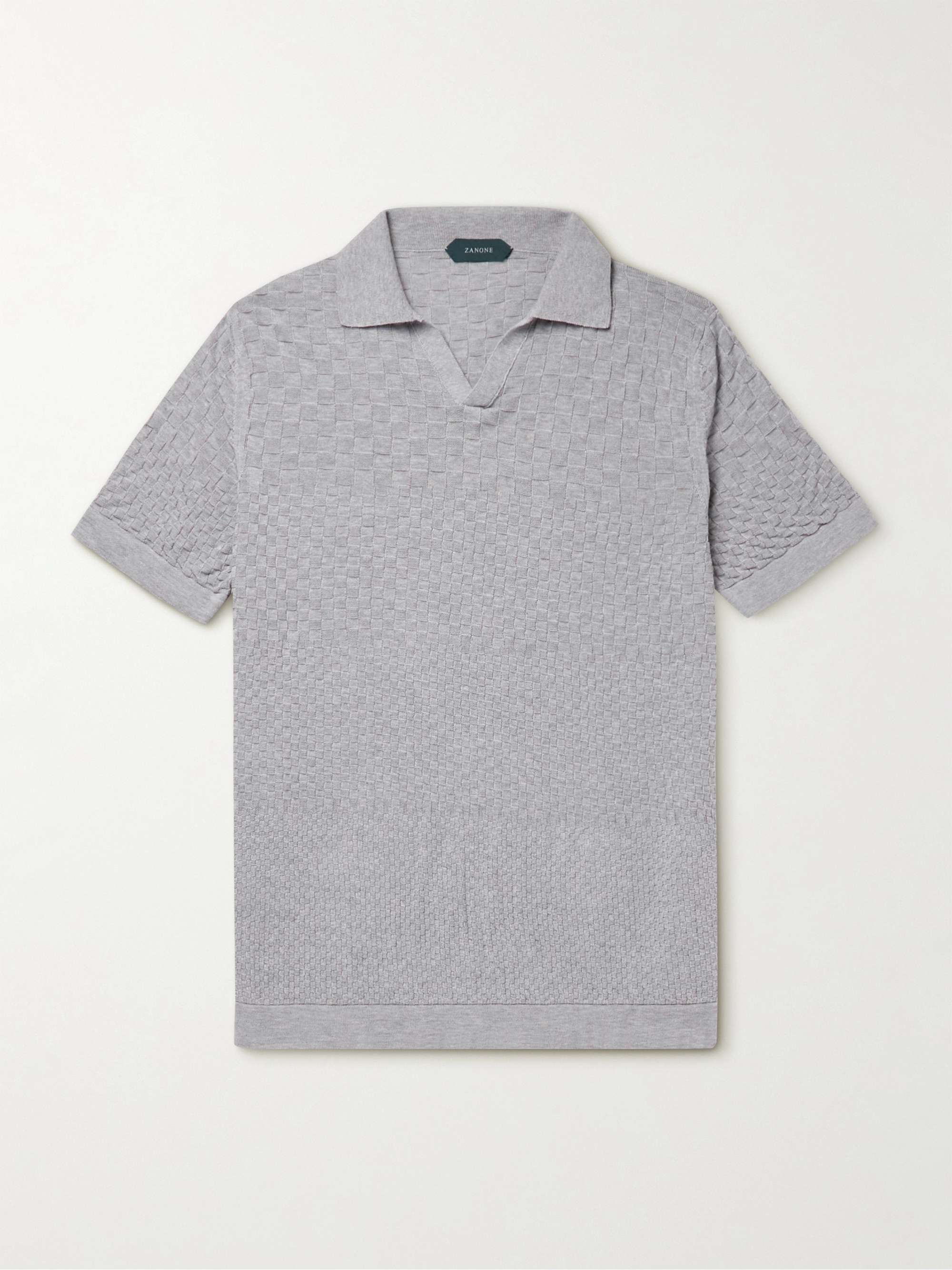 INCOTEX Slim-Fit Textured-Cotton Polo Shirt for Men | MR PORTER