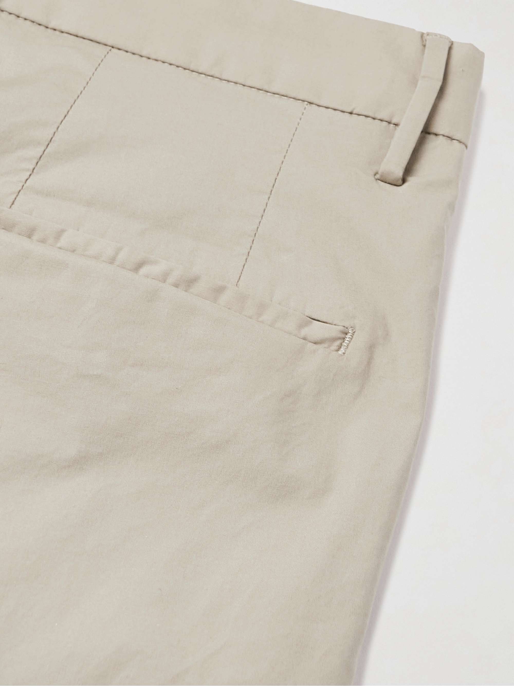 INCOTEX Slim-Fit Stretch-Cotton Poplin Bermuda Shorts