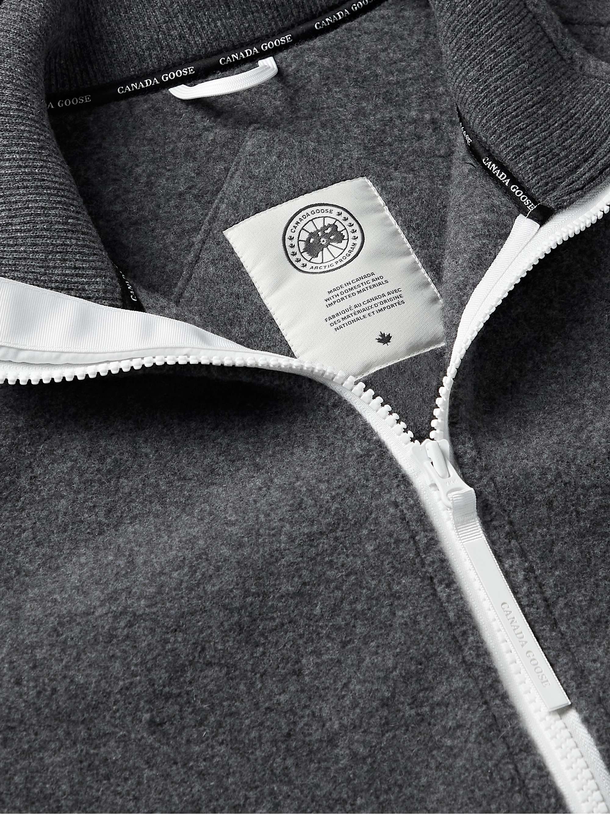 CANADA GOOSE Lawson Logo-Appliquéd Recycled Wool-Blend Fleece Jacket