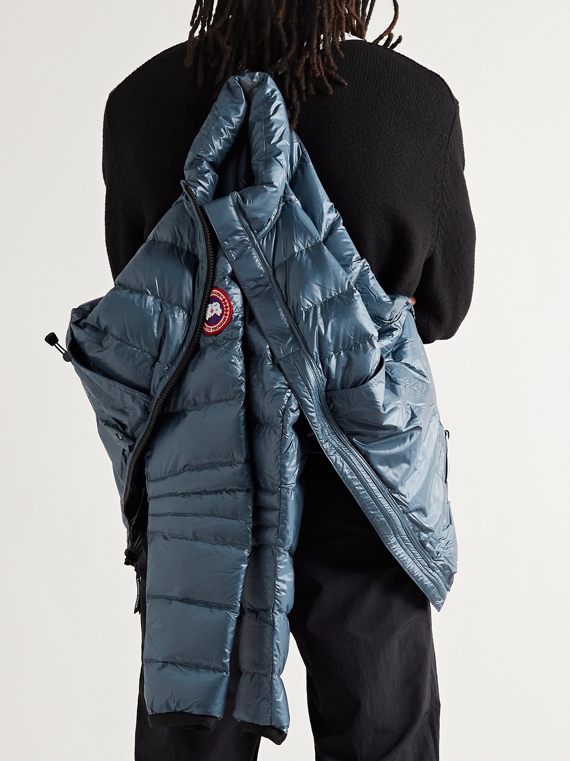 Canada Goose Crofton Slim-fit Quilted Recycled Nylon-ripstop Down Jacket In Blue