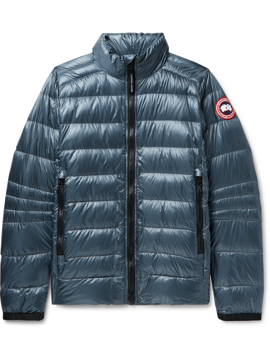 Canada Goose Crofton Slim-fit Quilted Recycled Nylon-ripstop Down Jacket In Blue